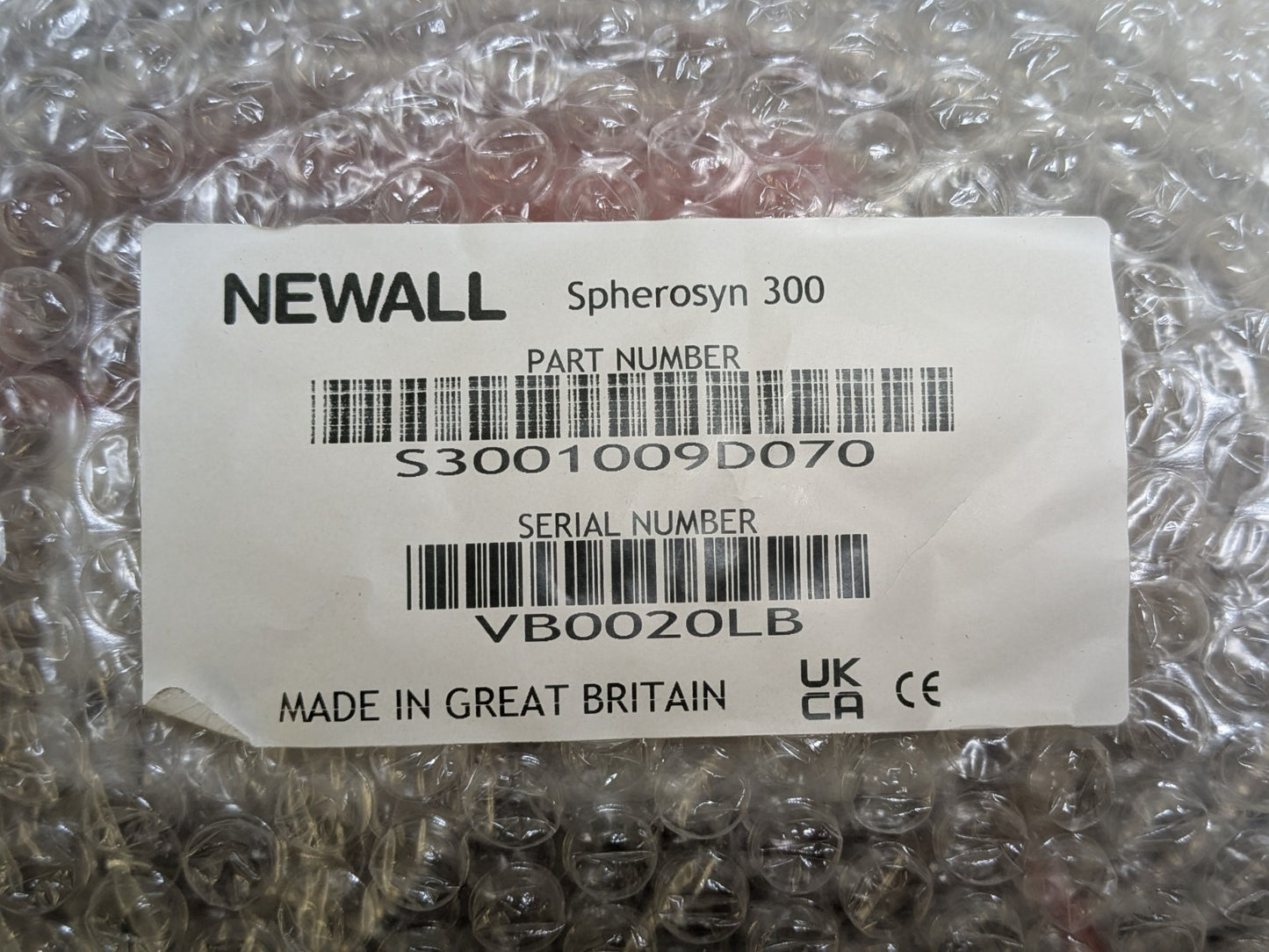 Newall Spherosyn 300 Encoder Reader Head w/ Armored Cable S3001009D070