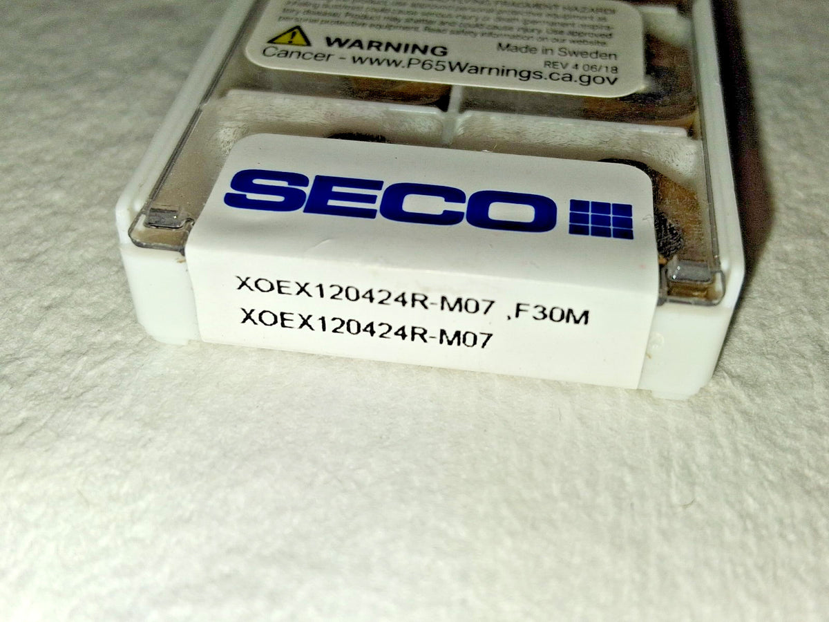 Seco Milling Inserts XOEX Carbide Qty10 00035410