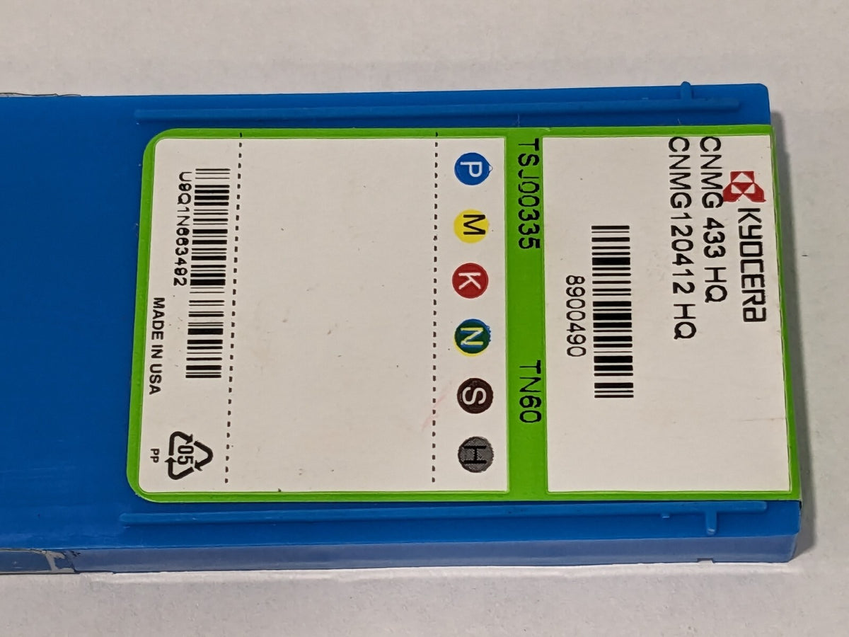 KYOCERA Turning Inserts 7ct CNMG433HQ TN60 Cermet TSJ00335