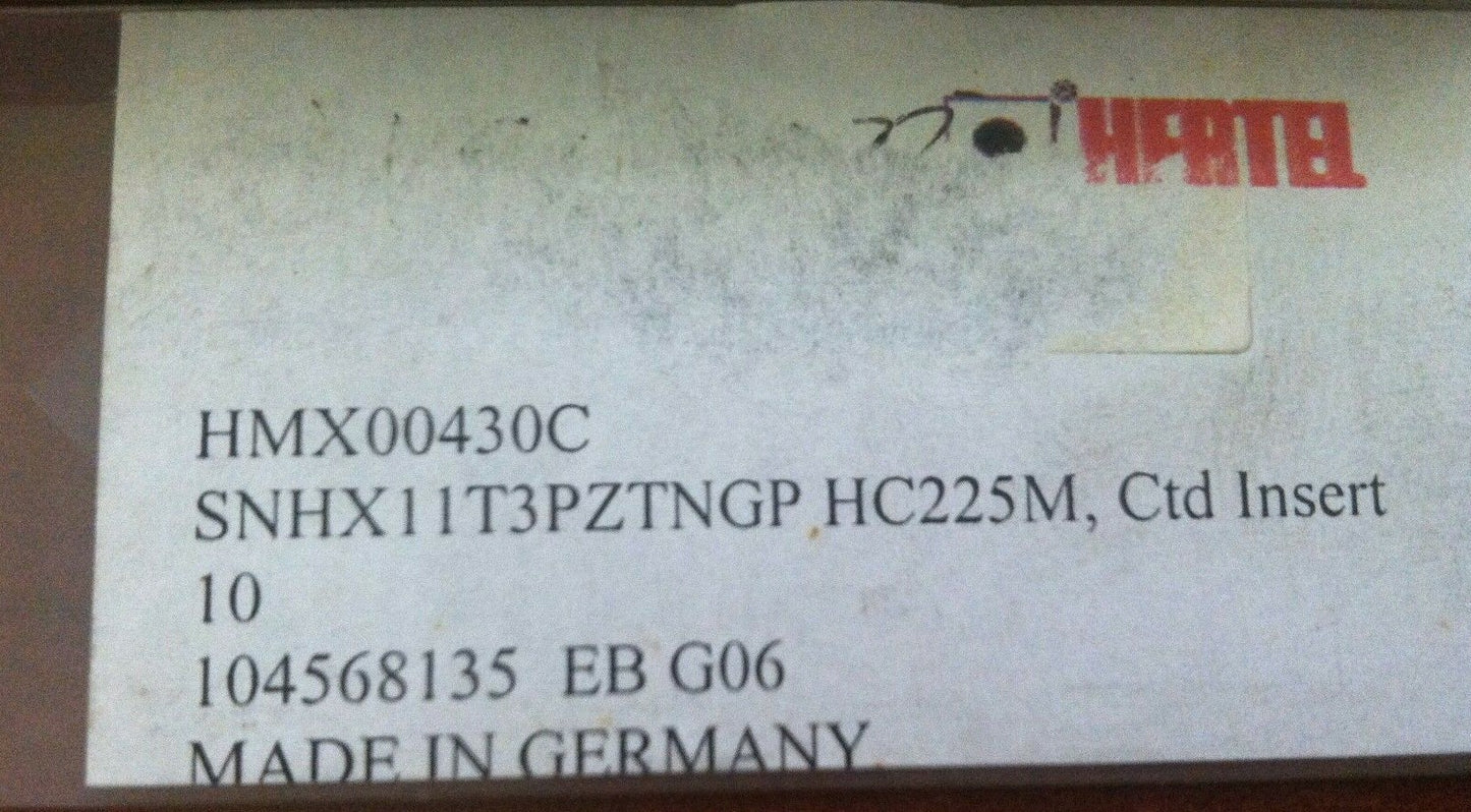 Hertel Carbide Milling Inserts HMX00430C SNHX11T3PZTNGP HC225M Qty 7 81545022