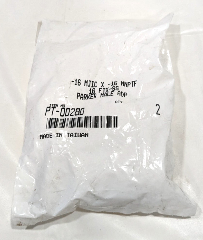 PARKER Stainless Steel 1" Flared Tube to 1"11-1/2 NPTM Adapter 2 Pack