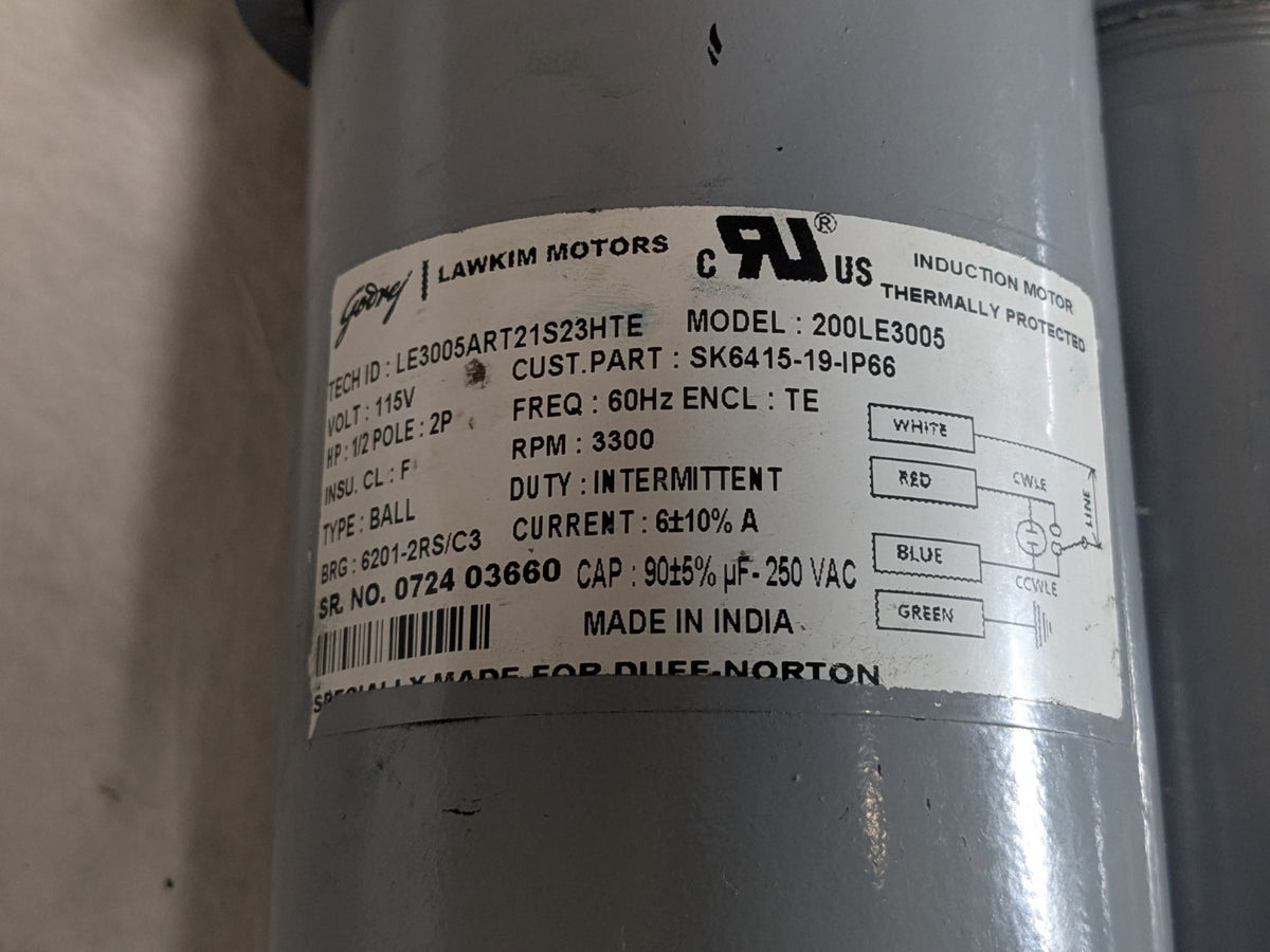 Duff Norton Electromechanical Linear Actuator SPA6415-12 Parts / Repair