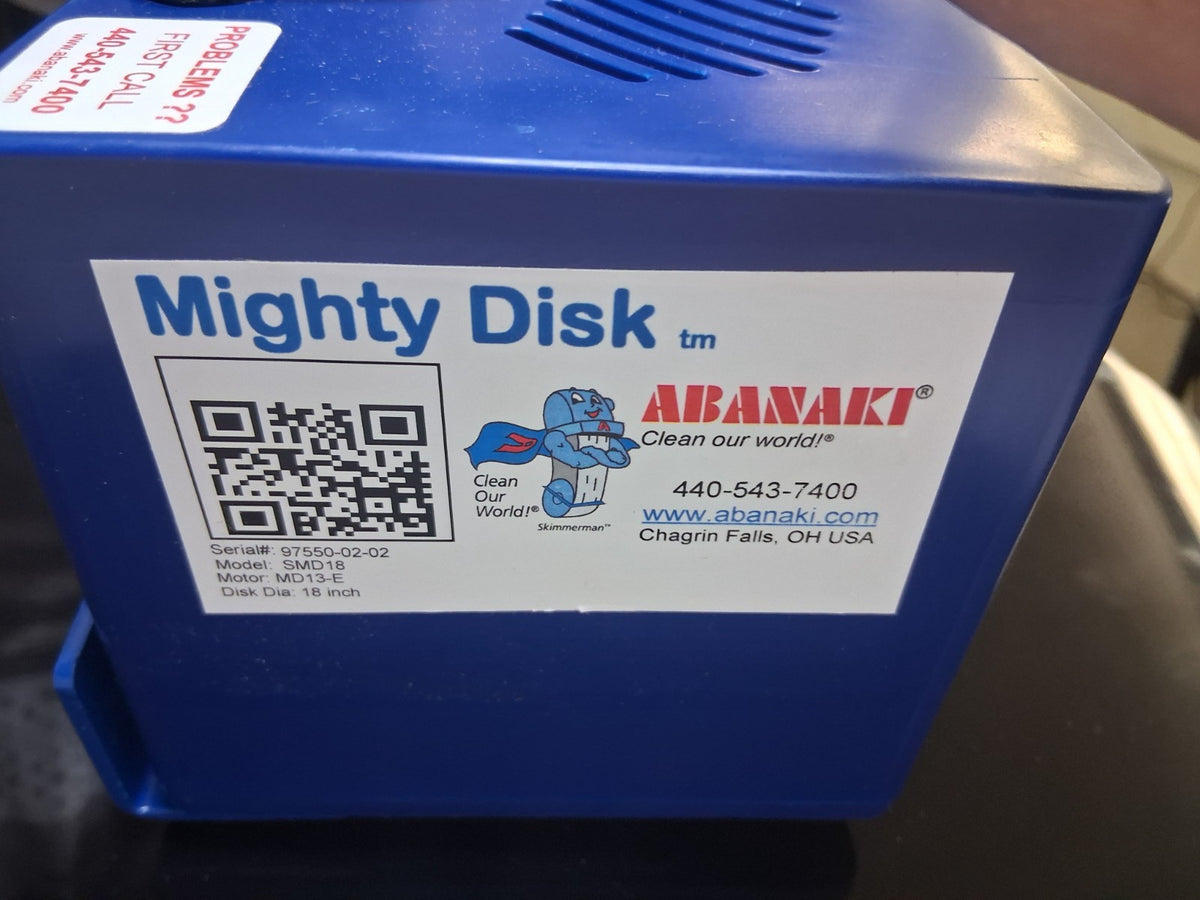 Abanaki Disk Oil Skimmer 1.50 GPH 7" Reach SMD18