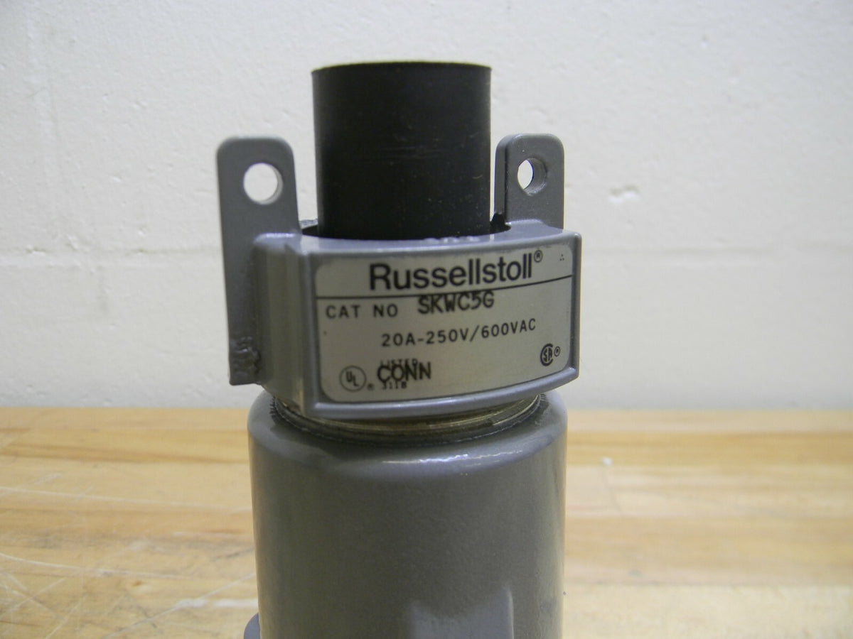 Russell Stoll Control Circuit Female Connector 600VAC 250VDC 4P 5W 20A SKWC5G