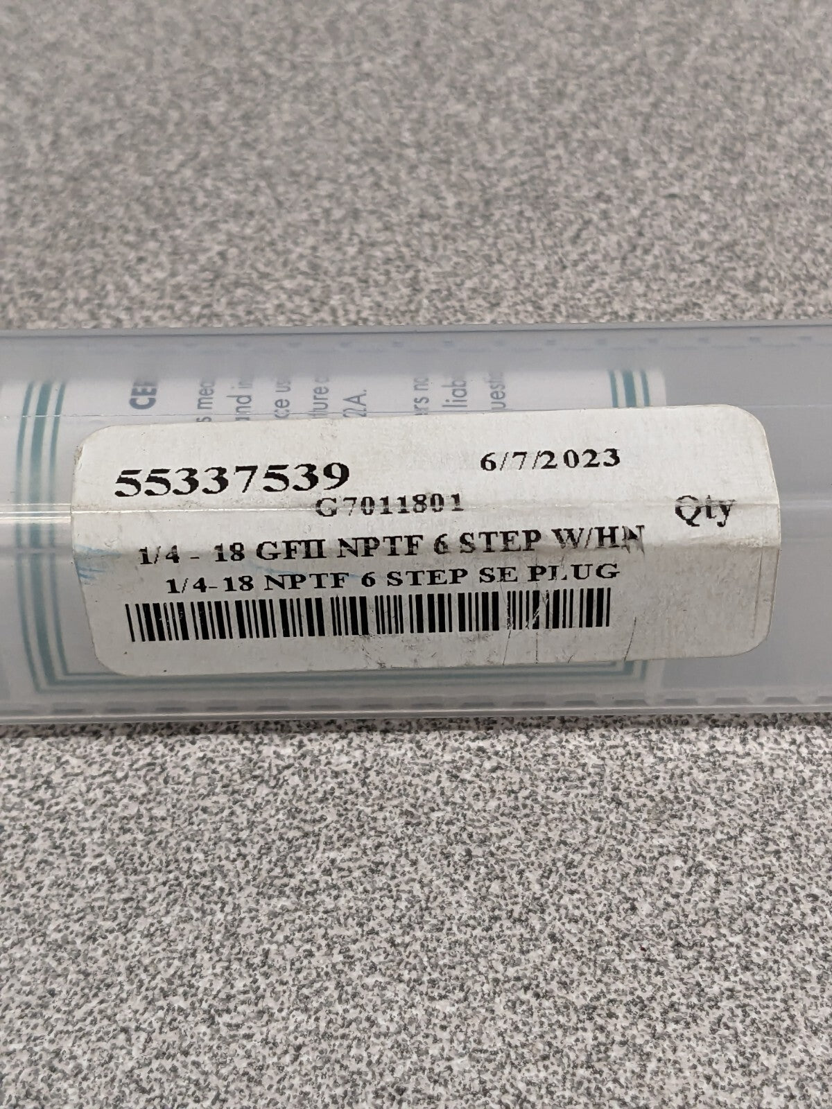 GF GAGE Pipe Thread Plug Gage: Tapered, 1/4-18, Single End 55337539