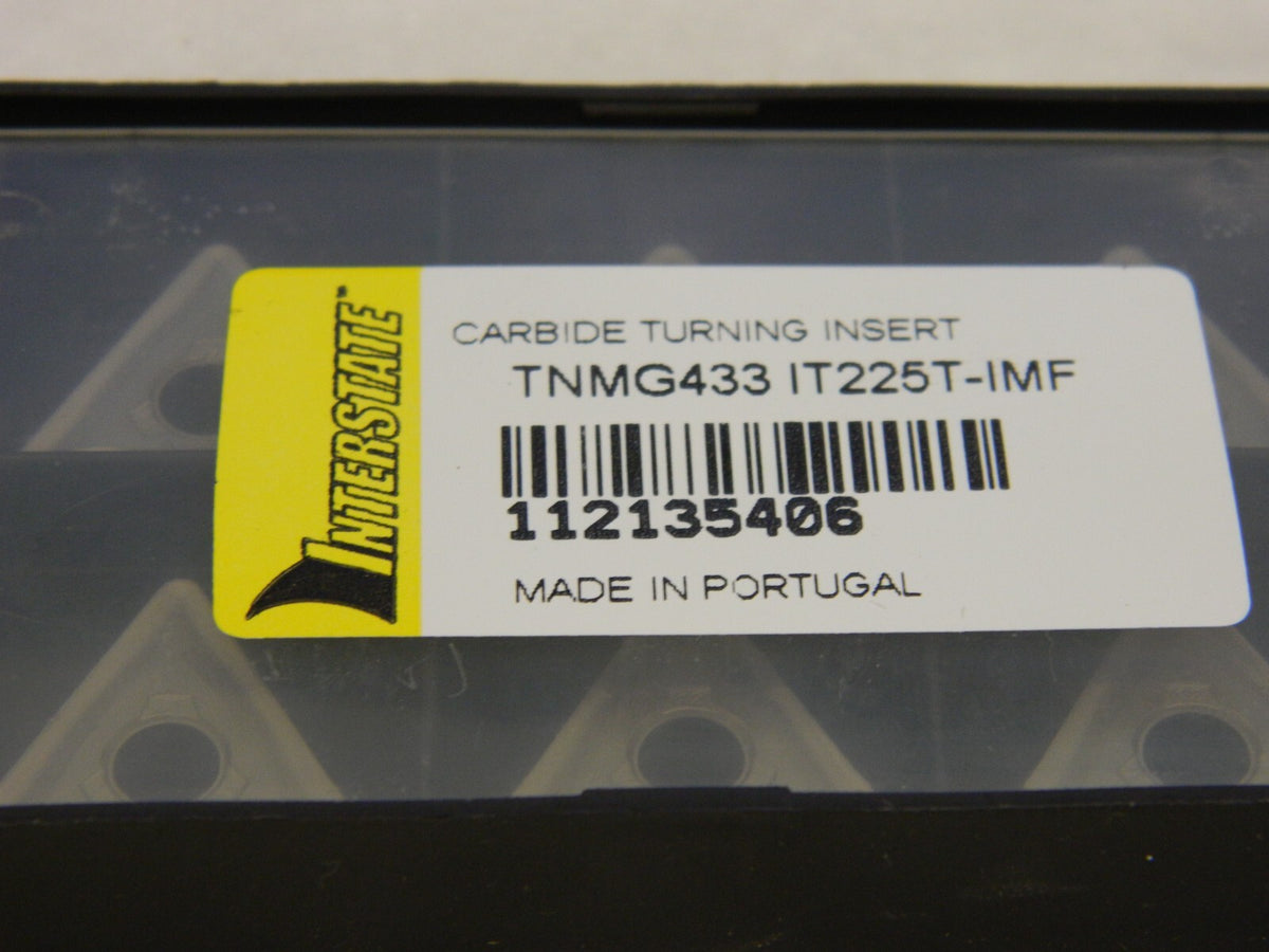Interstate TNMG433 IMF Grade IT225T Carbide Turning Insert Pack of 10 93614725