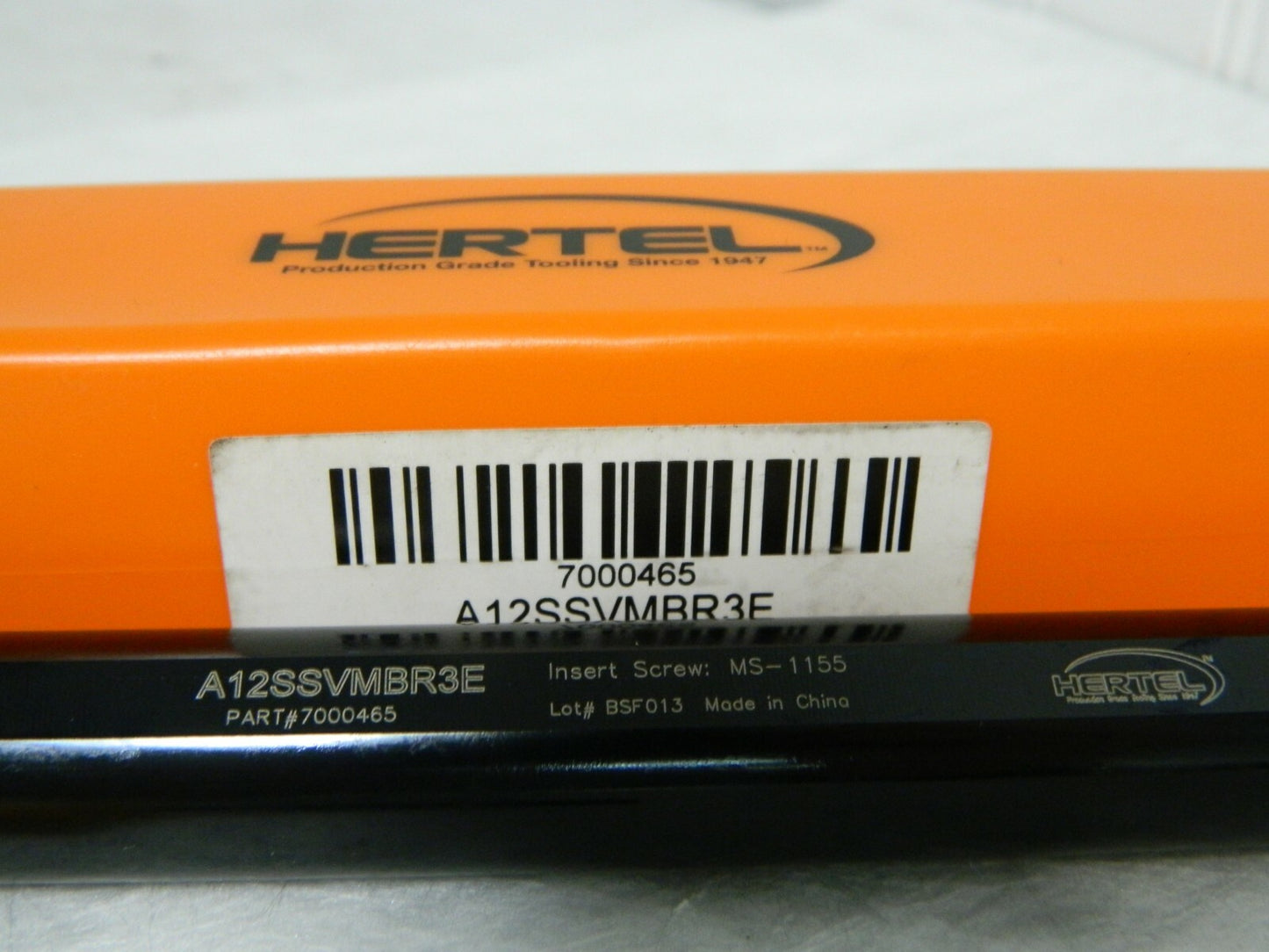 Hertel Indexable Boring Bar 1.286" Min Diam 3/4" Shank Diam Steel RH 700465