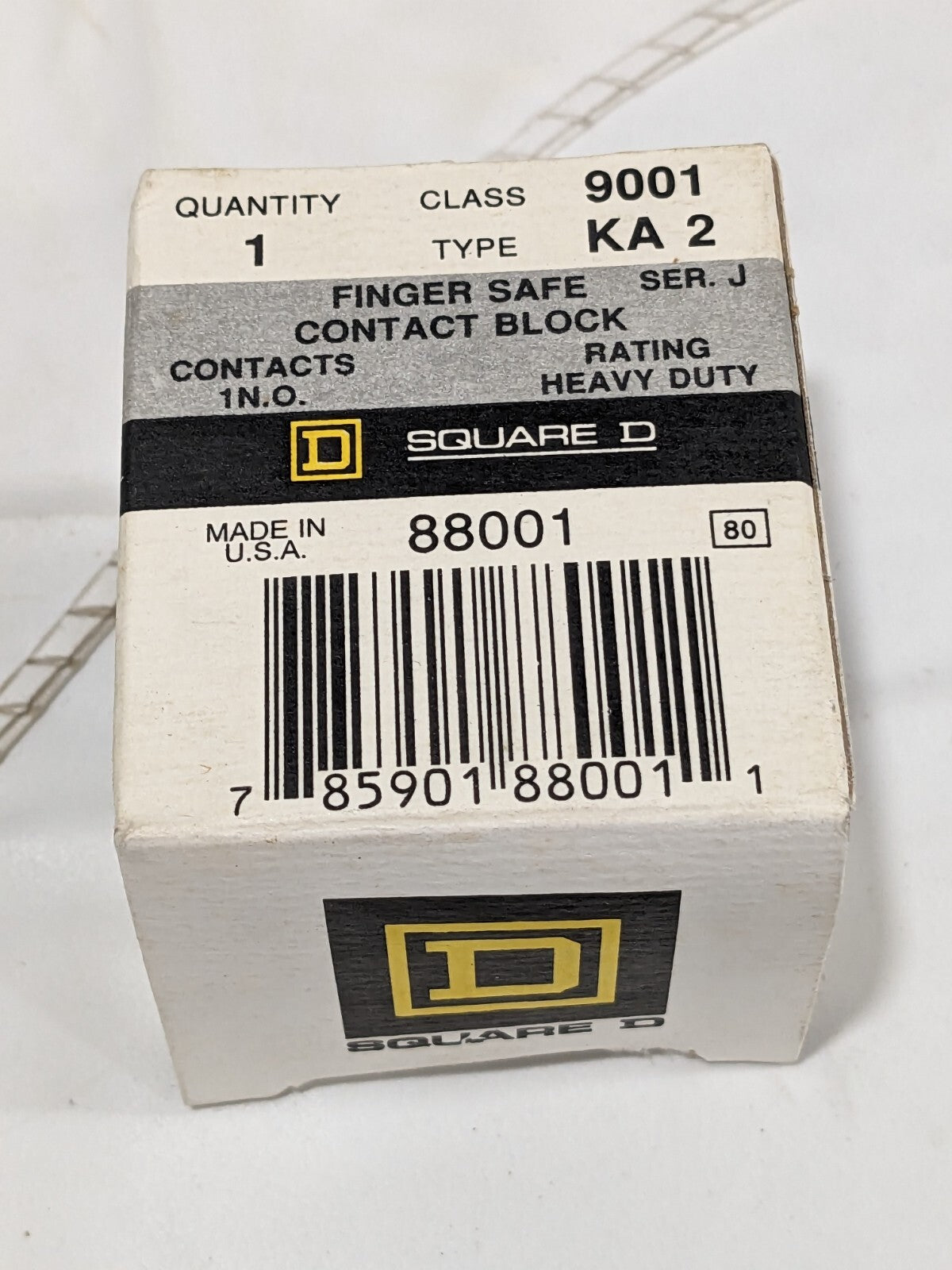 Square D 9001 KA2 Fingersafe Contact Block 88001