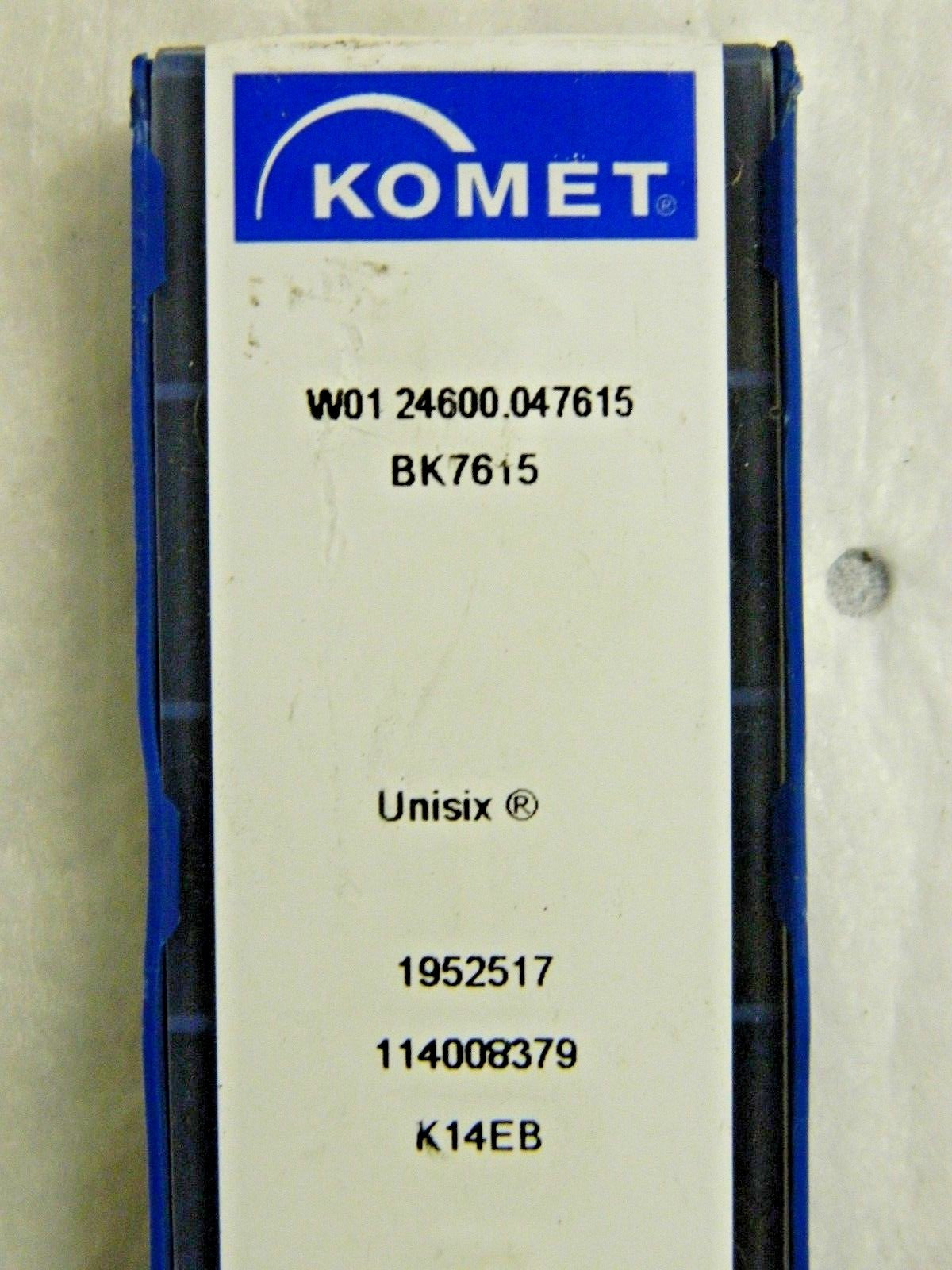 Komet Carbide Indexable Inserts WOHX05T304 Grade BK7615 Qty 8 W0124600047615