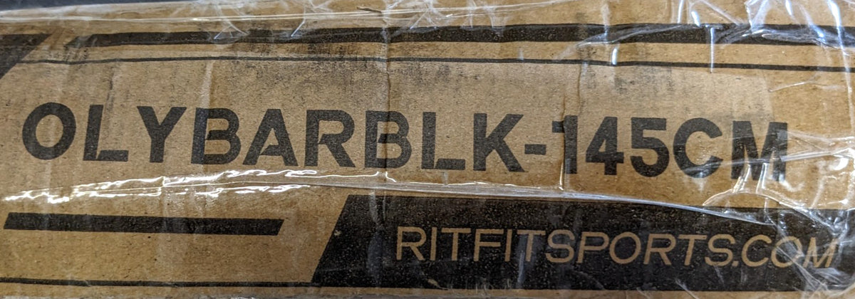 RitFit Olympic Barbell 57" / 145cm Bar 30lbs Knurled Grip OLYBARSIL-145