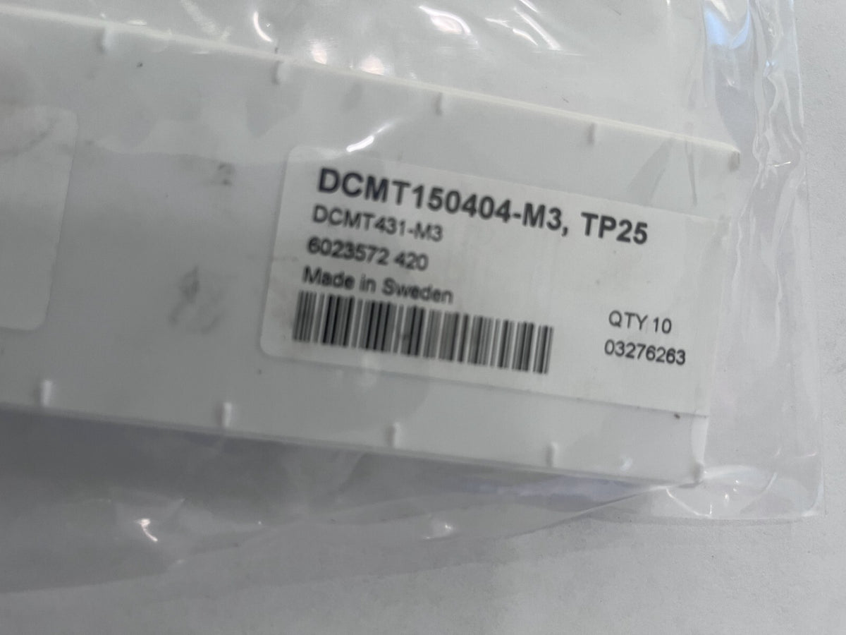 Seco Turning Insert: DCMT431-M3 TM3501, Carbide pack of 10 03276264