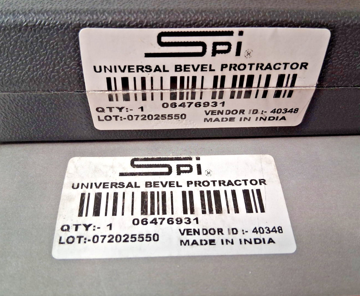 SPI Bevel Protractor 6" & 12" Blade 360° Max Measurement 06476931