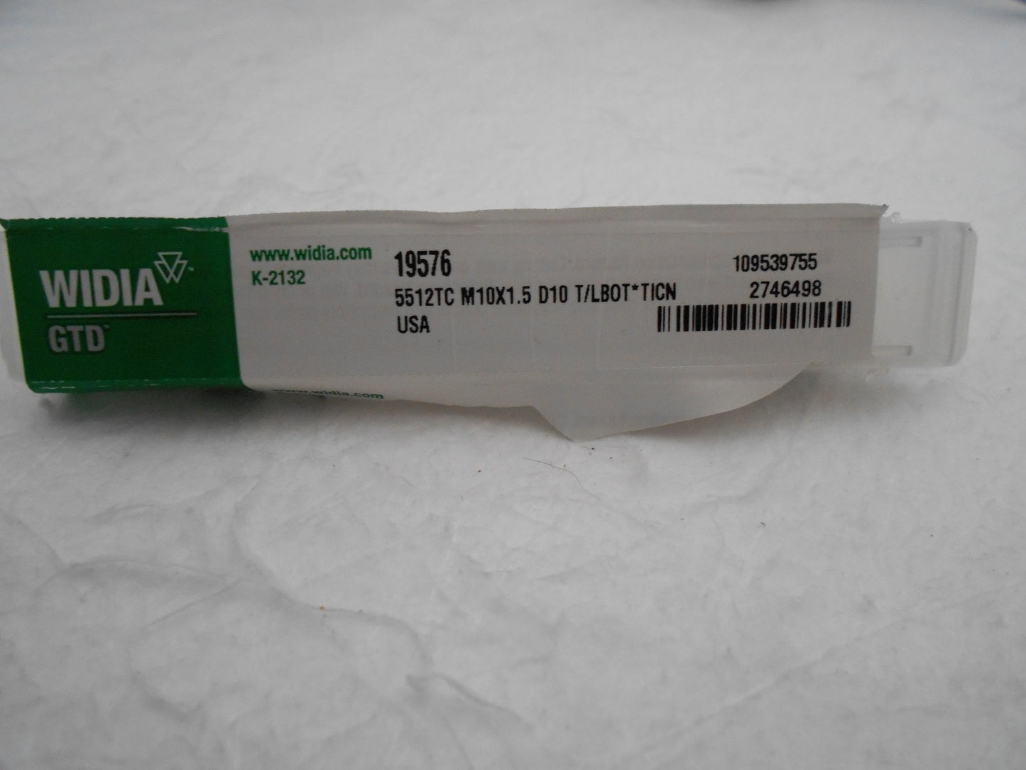 Widia Bottoming Thread Forming Tap M10x1.5 D10 V-HSS TiCN QTY 2 19576