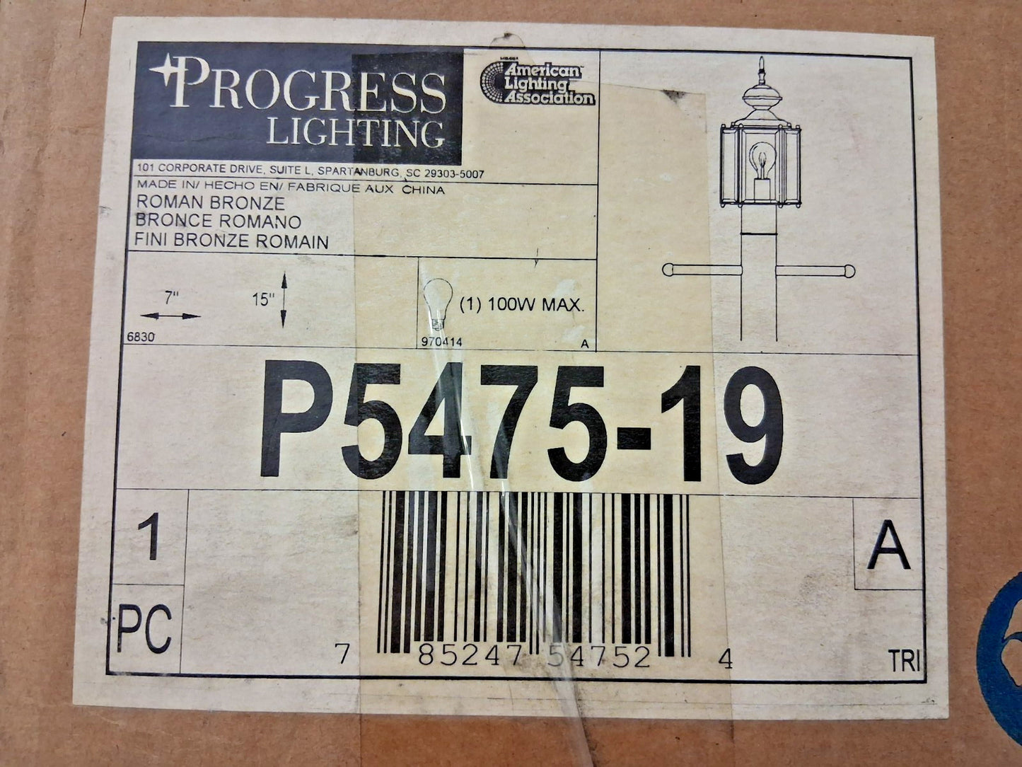 Progress Lighting Outdoor Post Lantern Light P5475-19