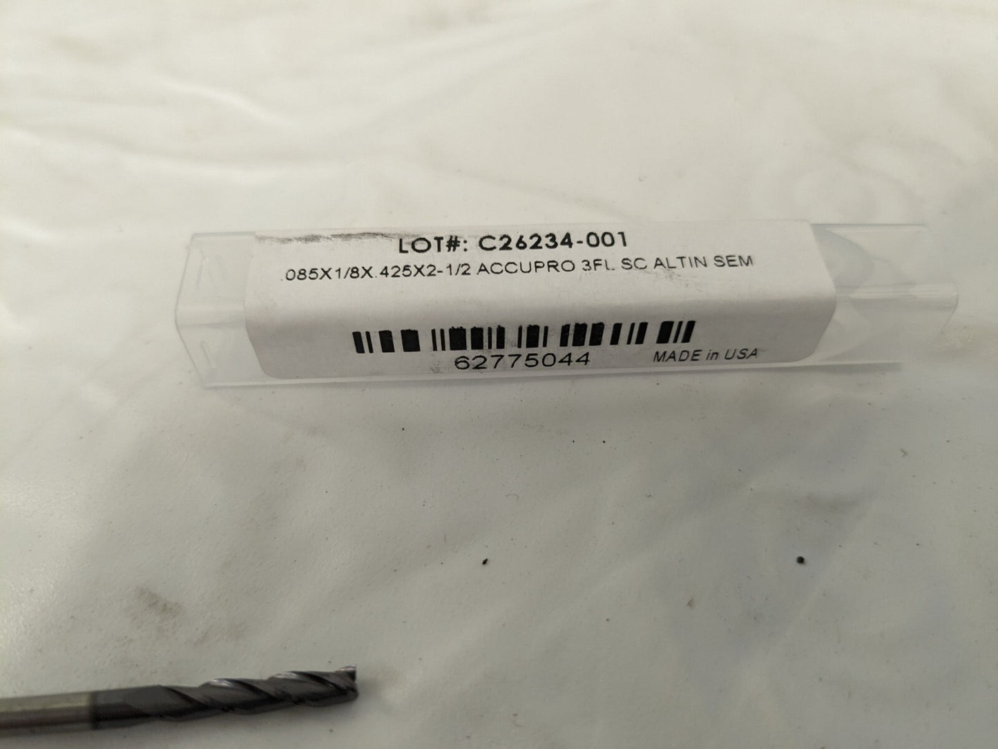 ACCUPRO Square End Mills 5pk: 0.085" Dia, 0.425" LOC 3 Fl 14883442