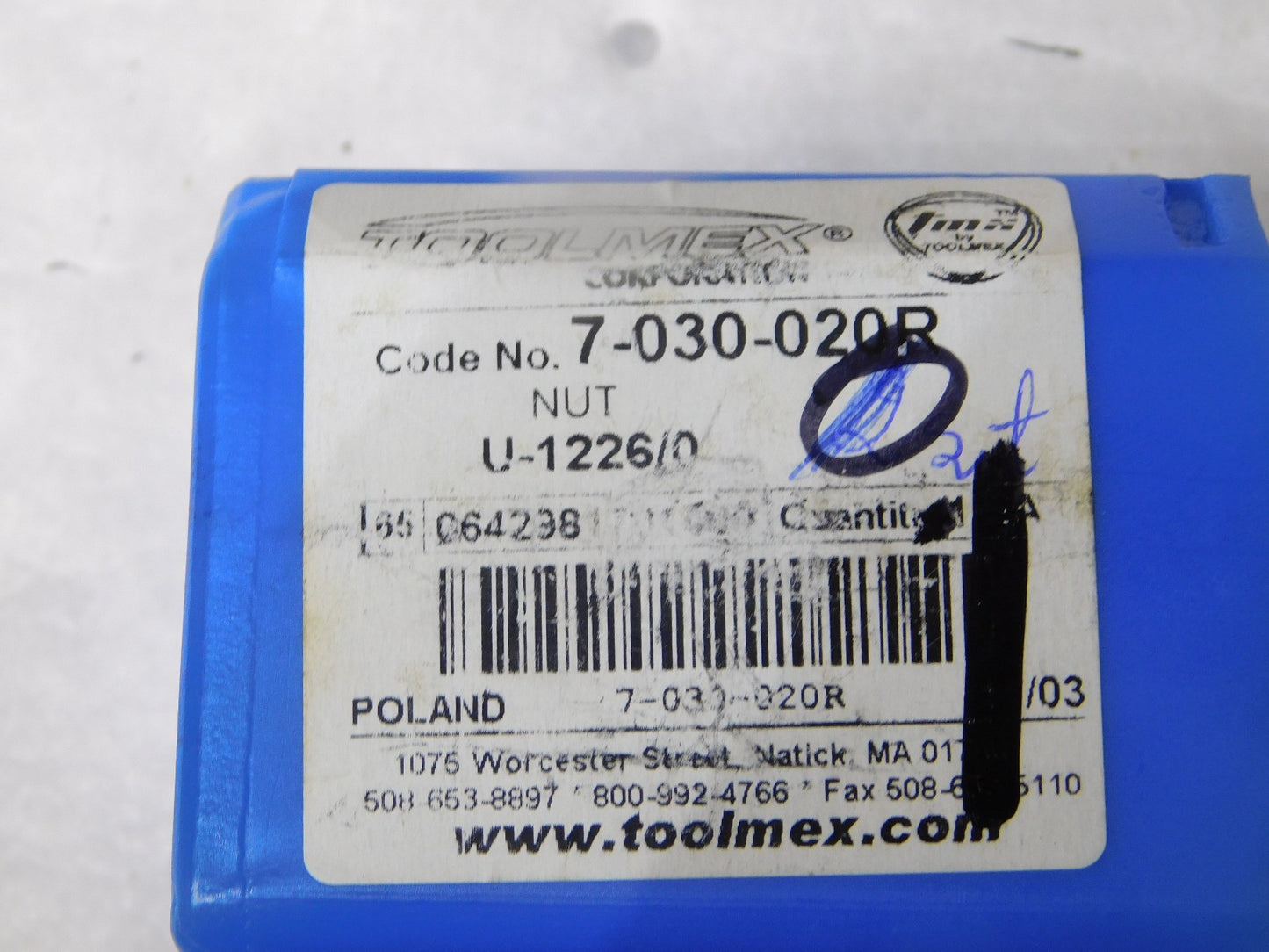 ToolMex Right Hand Nut For Machine Arbor 1-1/2-12 Right Hand 8-800-620R