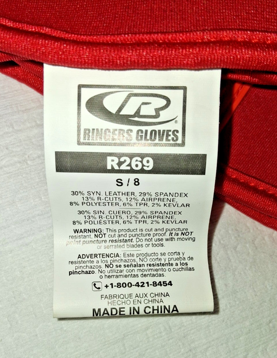 Ringers HI-VIS Synthetic Leather Extended Airprene Wrist Gloves Small/8 R269