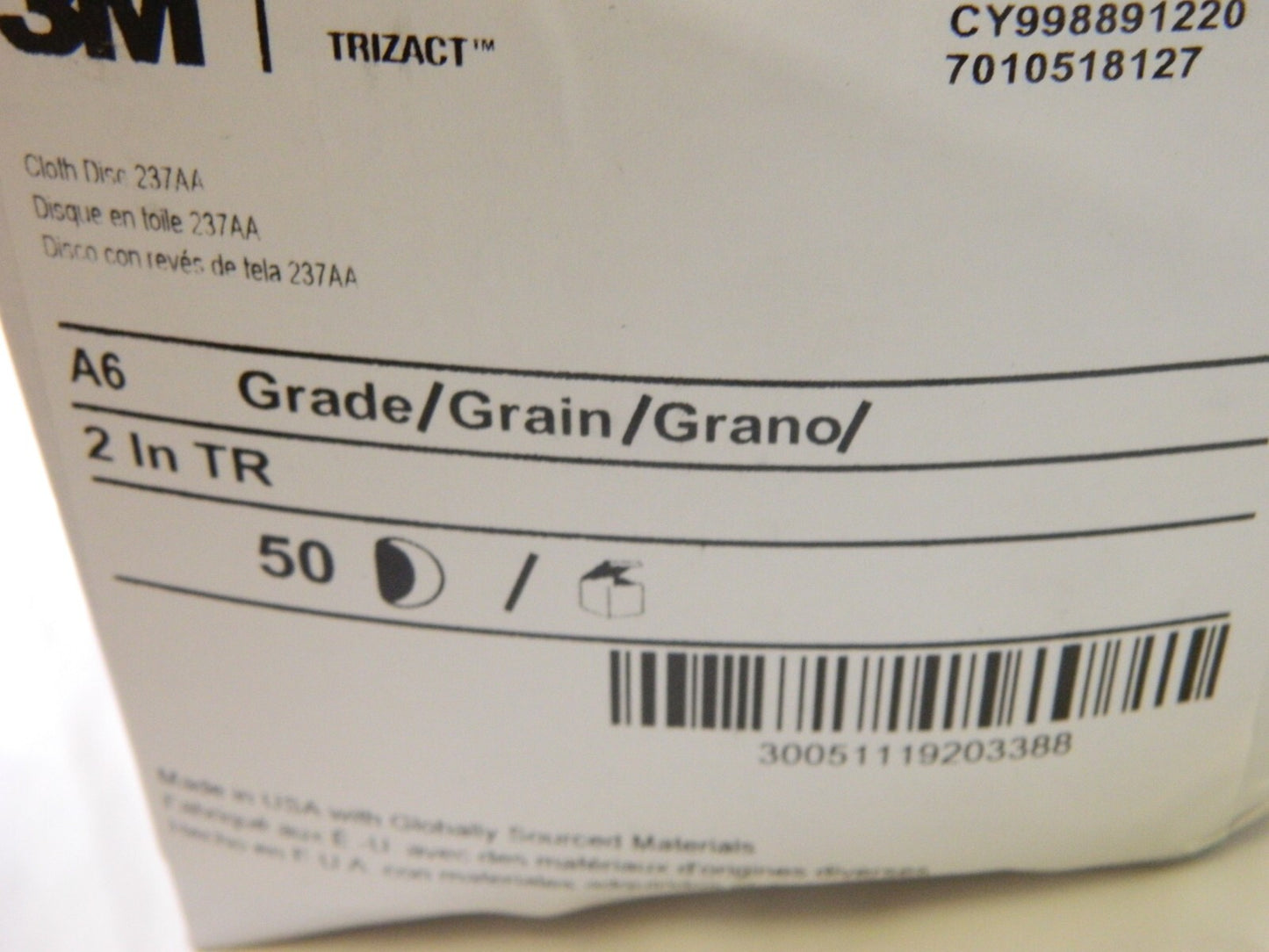 3M TRIZACT PSA CLOTH DISC 200 pk CY998891220