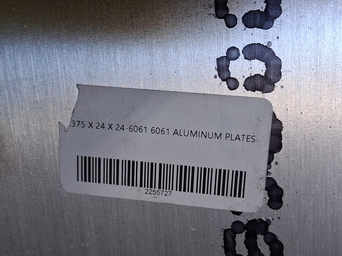 Pro Aluminum Slab 24" Long 24" Wide 3/8" Thick Alloy 6061 ALFLR009422X2
