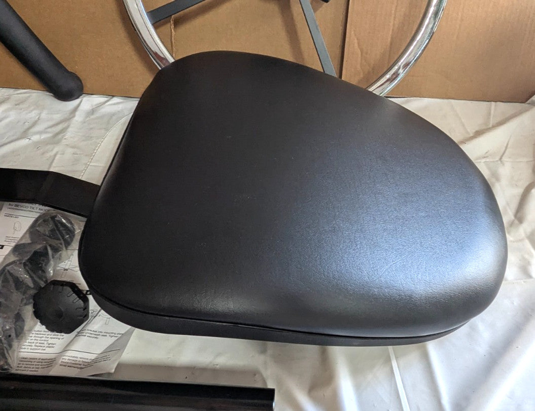 BEVCO Task Chair - 24 to 34" Adjustable Seat Height - Black Vinyl 6501-V-BLK