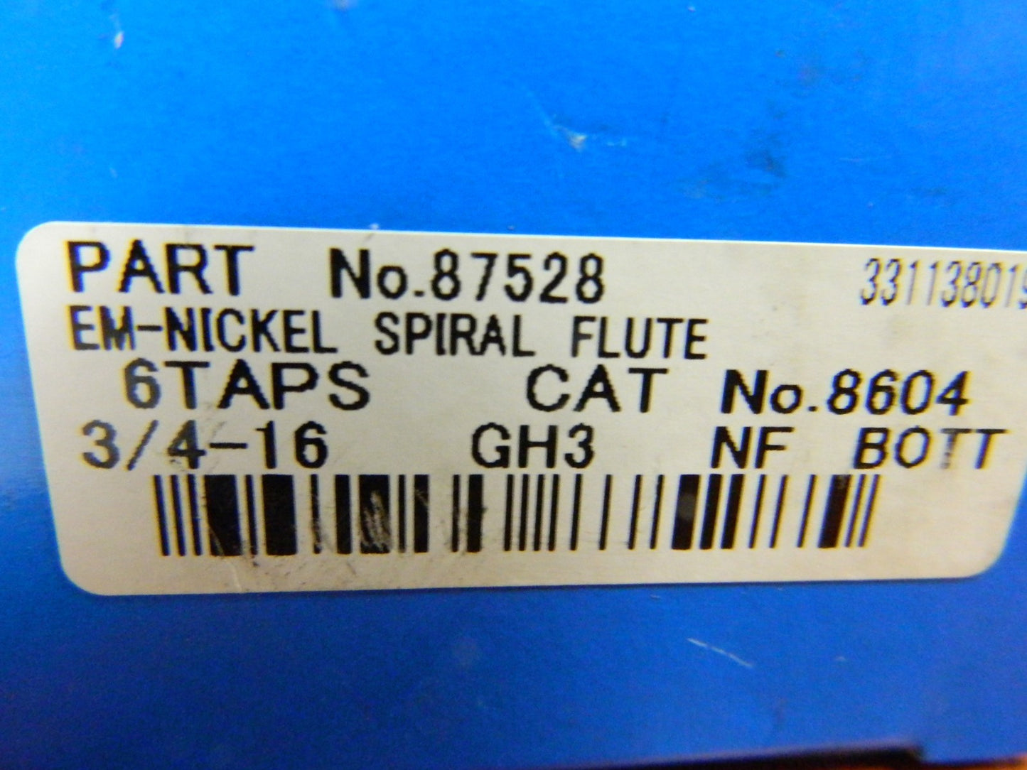 Greenfield Bottom Spiral Tap 3/4 - 16 GH3 NF 4FL HSS-E 87528