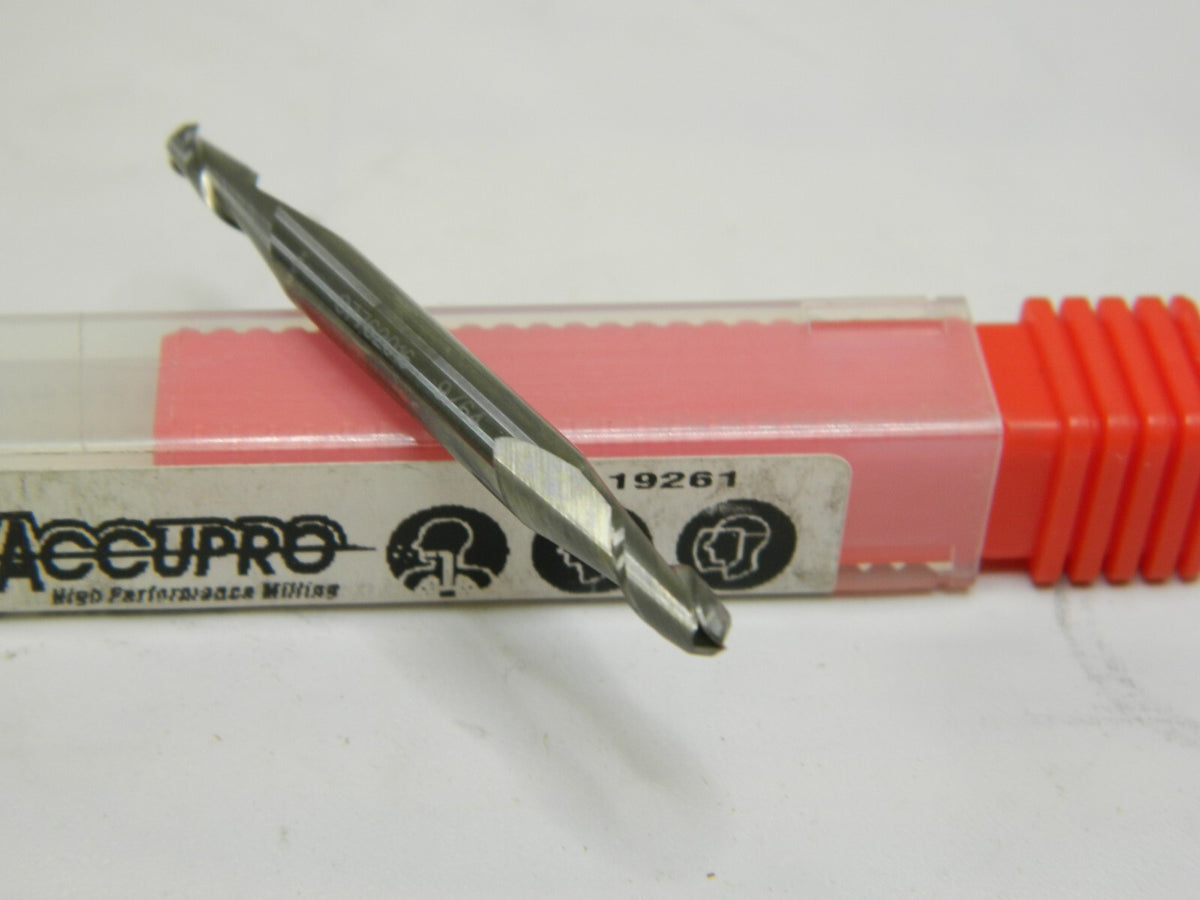 ACCUPRO SC Ball End Mill: 0.1406 Dia, 0.3125 LOC, 2 FL Qty 3 07762016