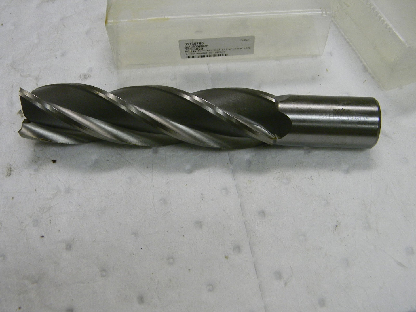 Professional High Speed Steel Square End Mill 6" LOC 1-1/2" Diam 4FL 0