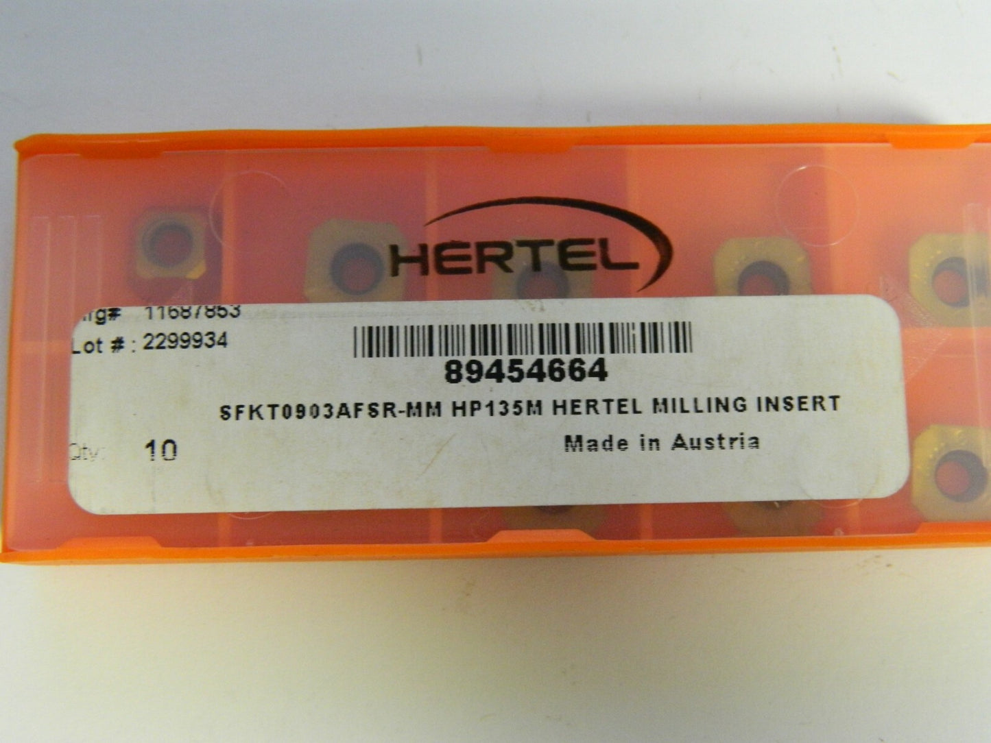 Hertel SFKT0903AFSR-MM HP135M Carbide Milling Insert QTY 10 89454664