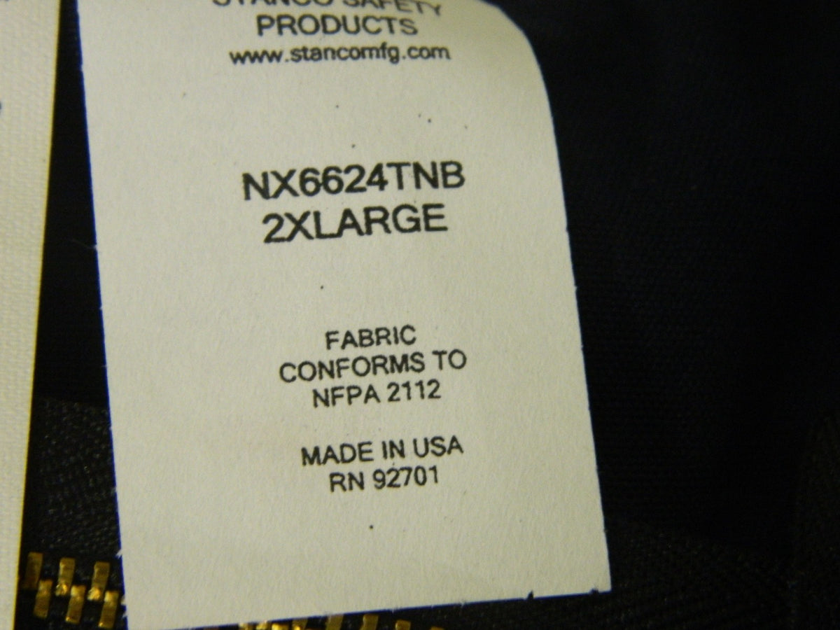 Stanco Flame Resistent Jacket 2 Pockets Zipper Navy Blue Size 2XL NX6624TNB-2XL