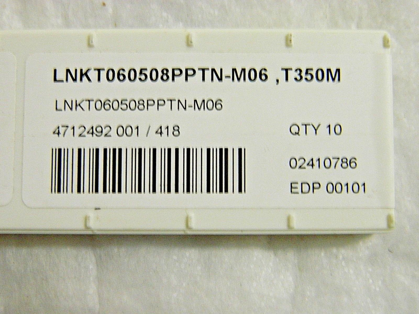 Seco Carbide Milling Inserts 10Pk LNKT060508 M06 Grade T350M 1000101