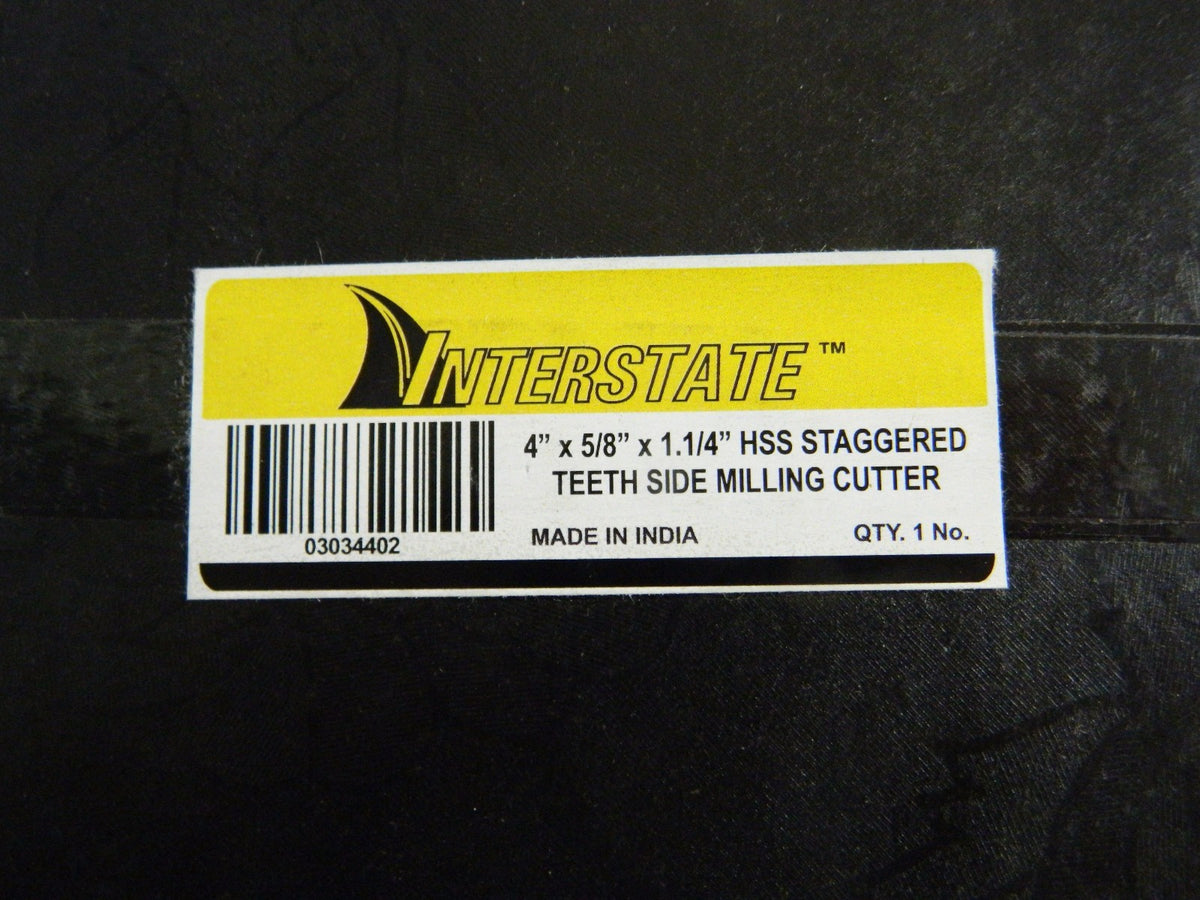 Interstate Side Milling Cutter 4" Diam x 5/8" Width of Cut 18T 03034402