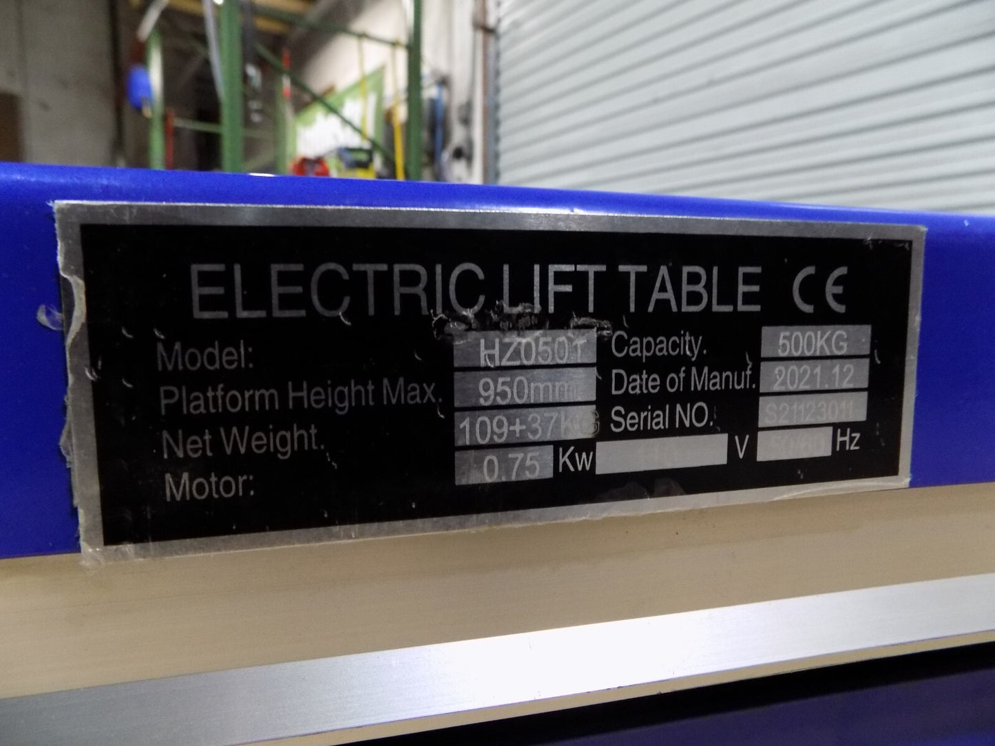 Pro Source Electric Lift Table 1000 lb Capacity 36" x 24" Platform PAR