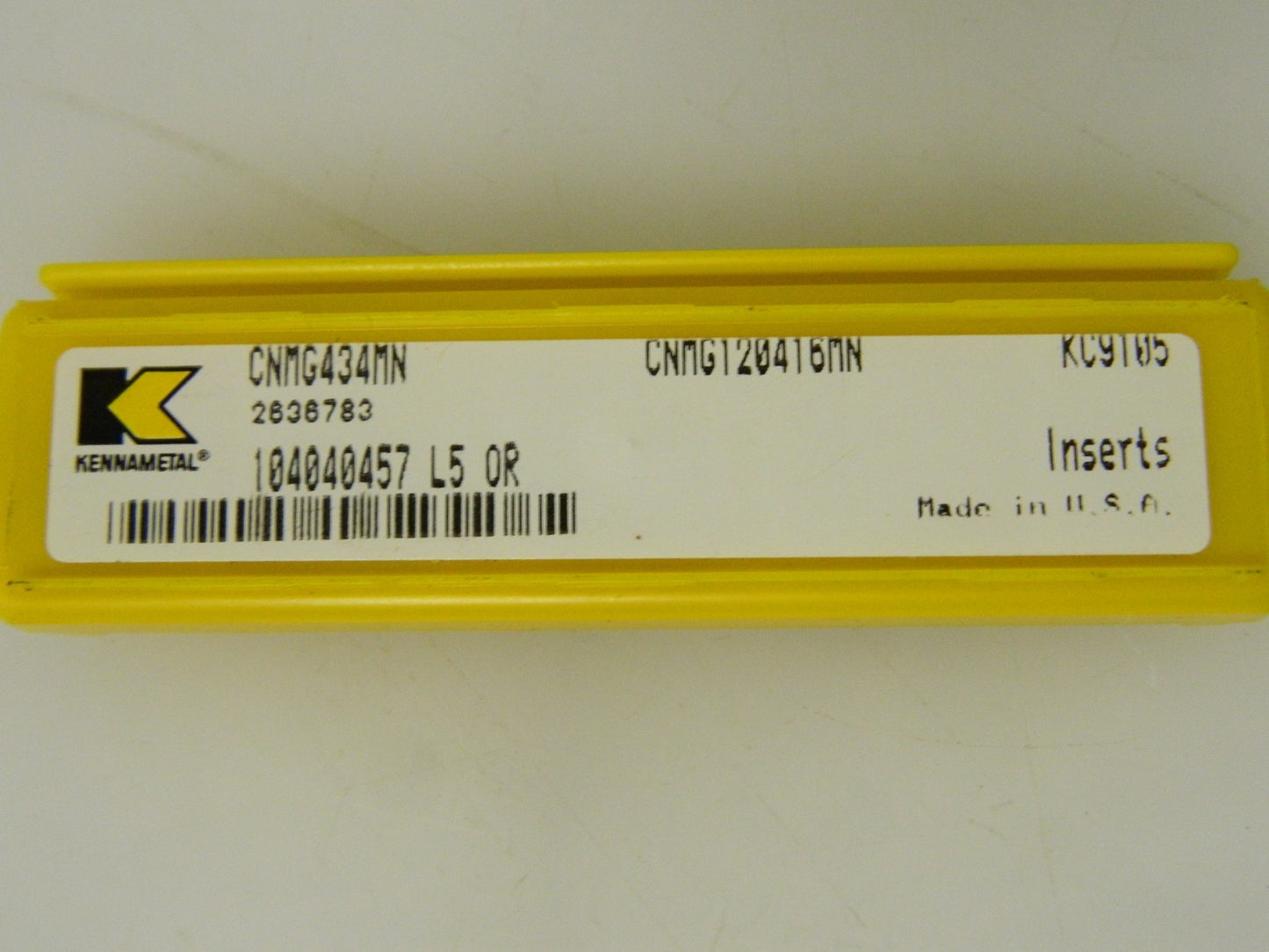 Kennametal Carbide Inserts 5 Pack CNMG434MN KC9105 2636783