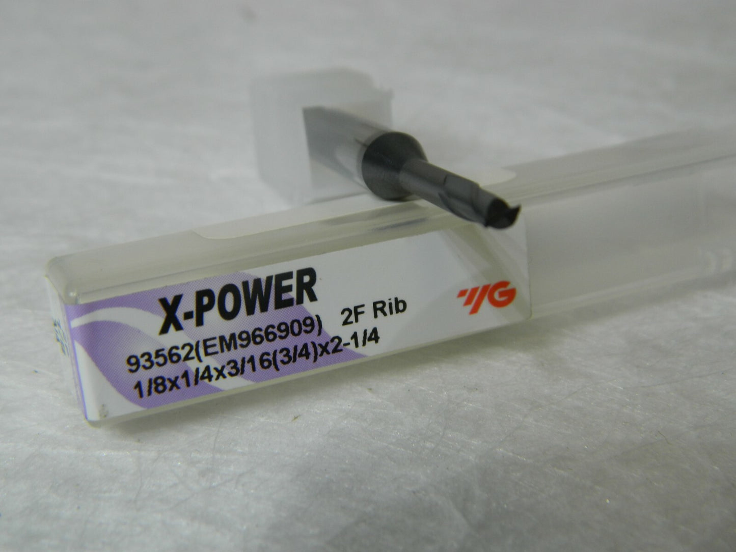 YG-1 EM966 X-Power Reg Length End Mill 1/8 x 1/4 x 3/16 x 2-1/4 Qty 3 93562