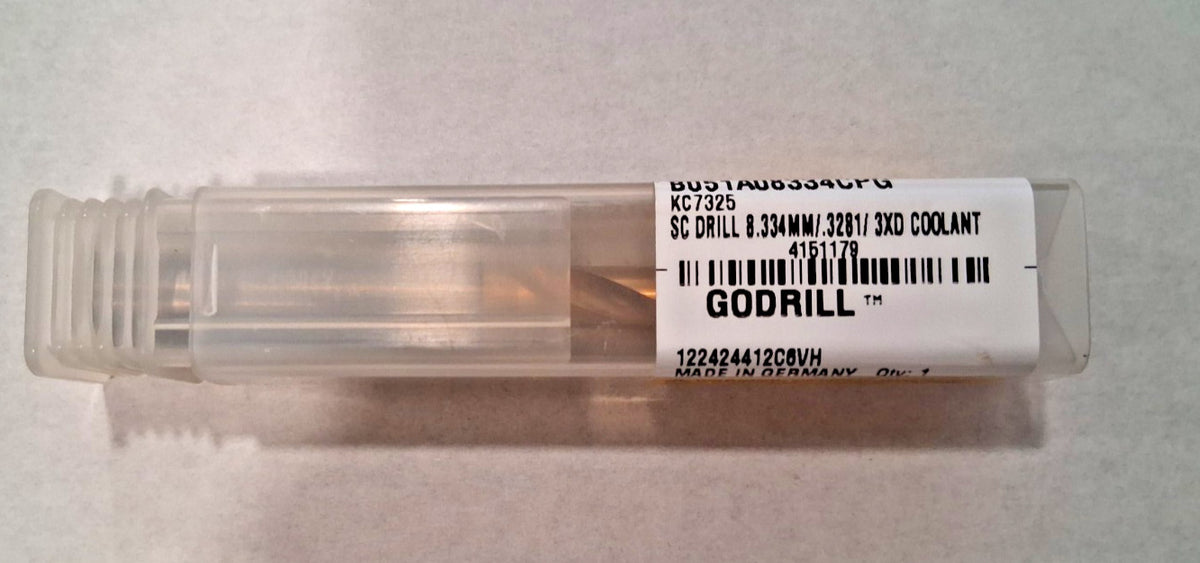 Kennametal Screw Machine Drill Bit 21/64" Dia 140 deg Carbide 4151179