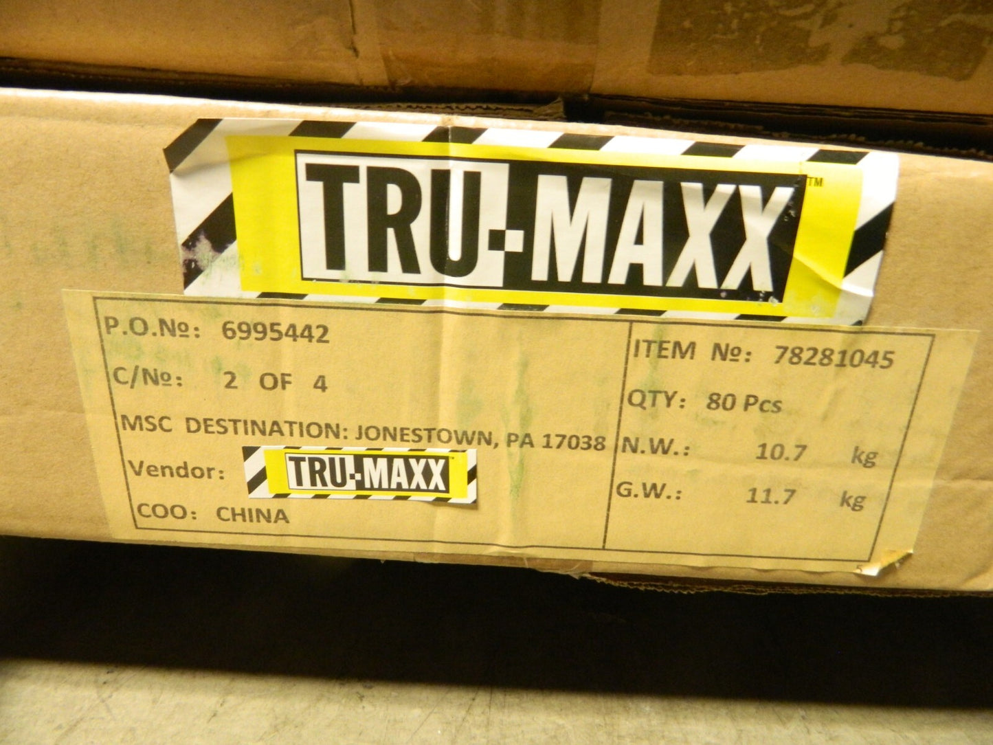 TRU-MAXX 12" Dia, 60 Grit, Aluminum Oxide Medium Grade Qty 80 78281045