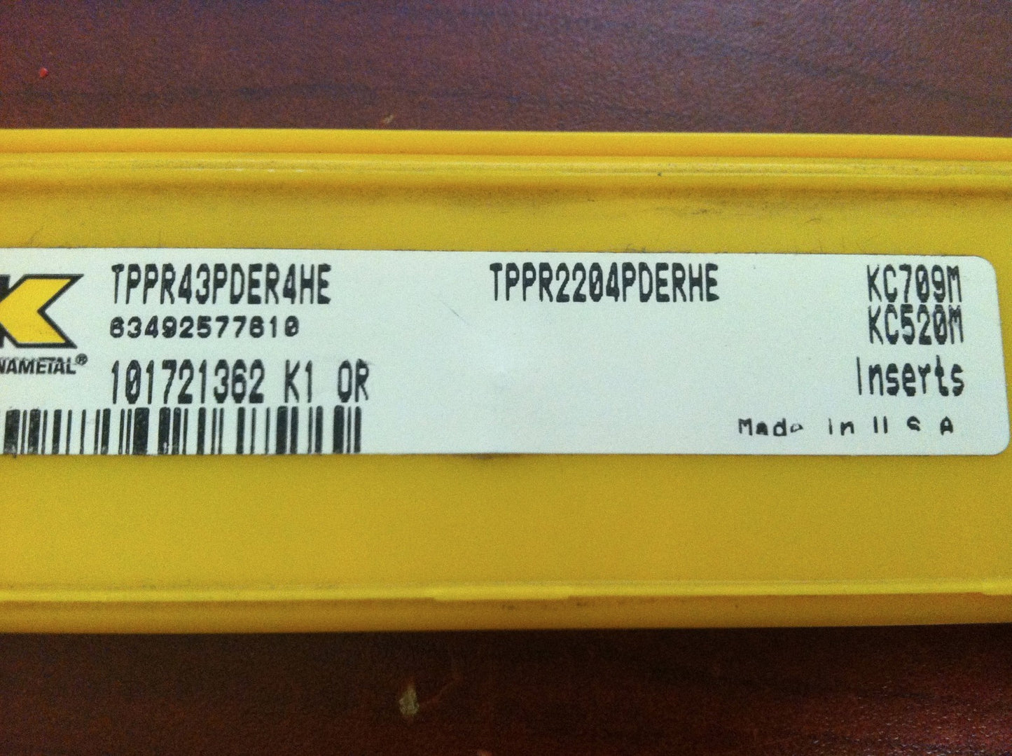 Kennametal KC709M Indexable Carbide Milling Inserts QTY 5 TPPR2204RDERHE