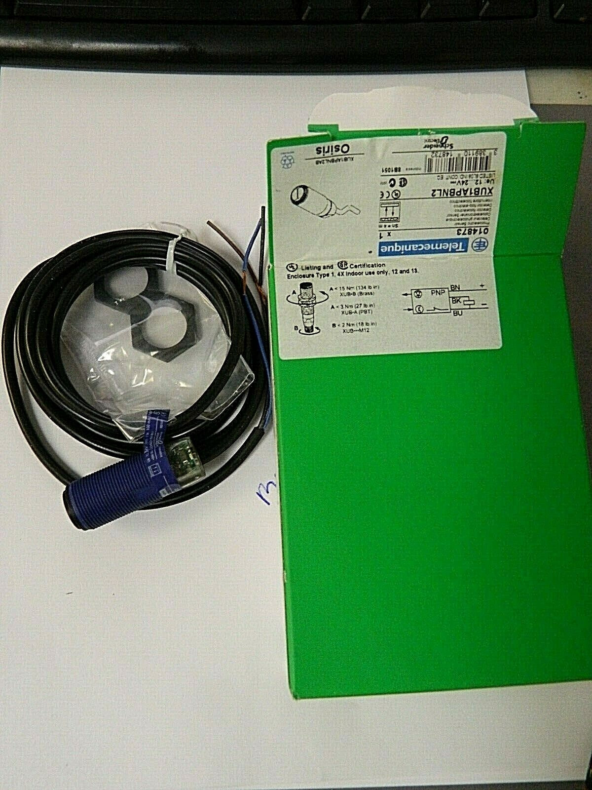 Telemecanique Cable Conn 4m Nom Dist Shock & Vibr Resistant Retro Photo Sens