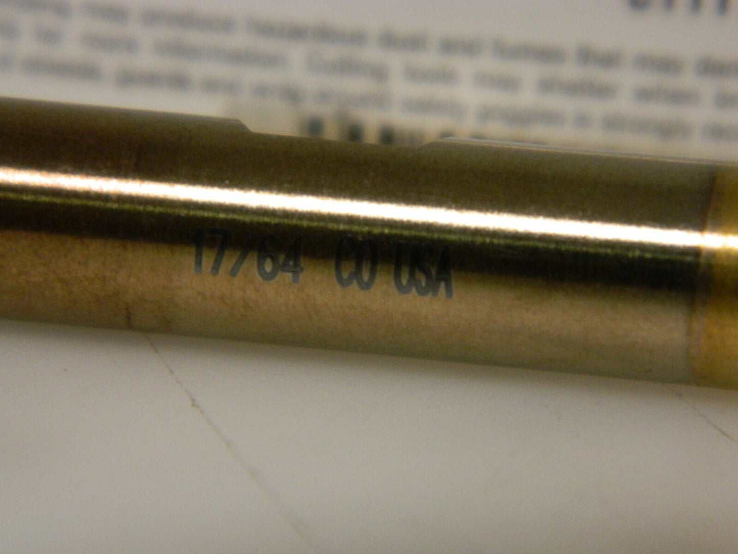 Cleveland Single Square End Mill 17/64" X 9/16" TiN Cobalt 2FL Qty 2 C32506