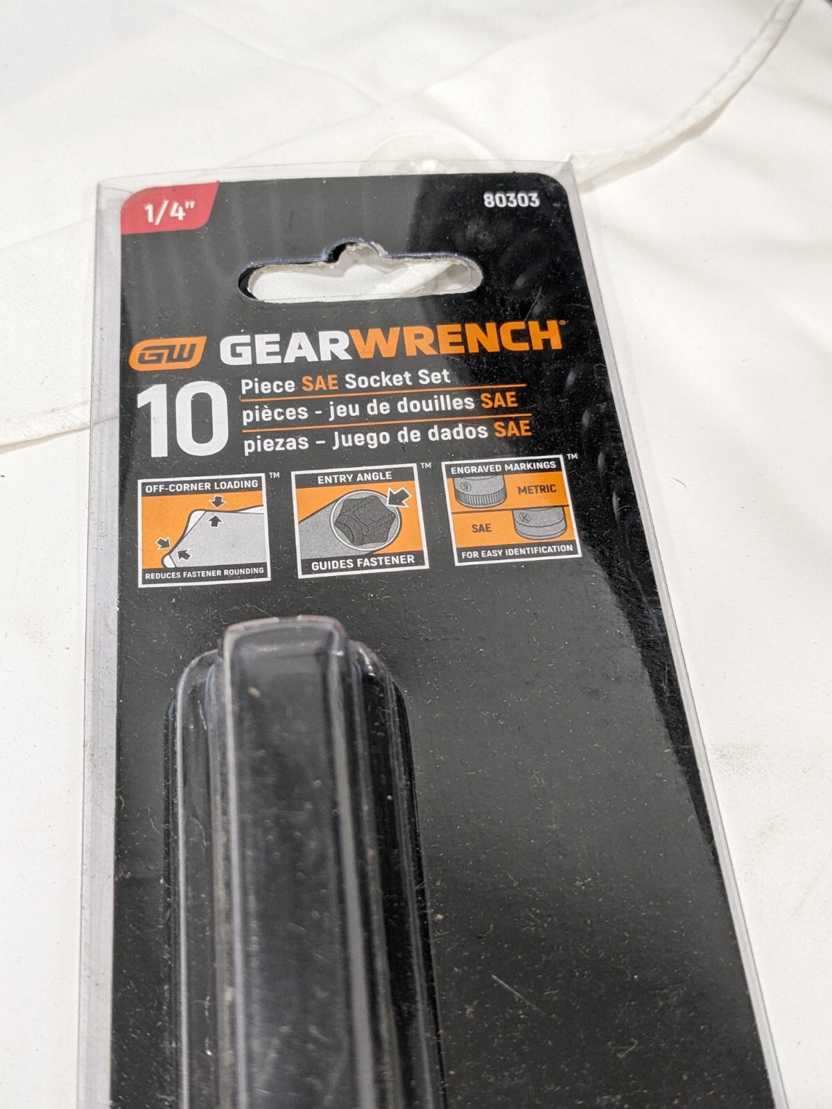 GEARWRENCH Standard Socket Set: 10 Pc, 1/4" Drive, 3/16 to 9/16" Socket 80303