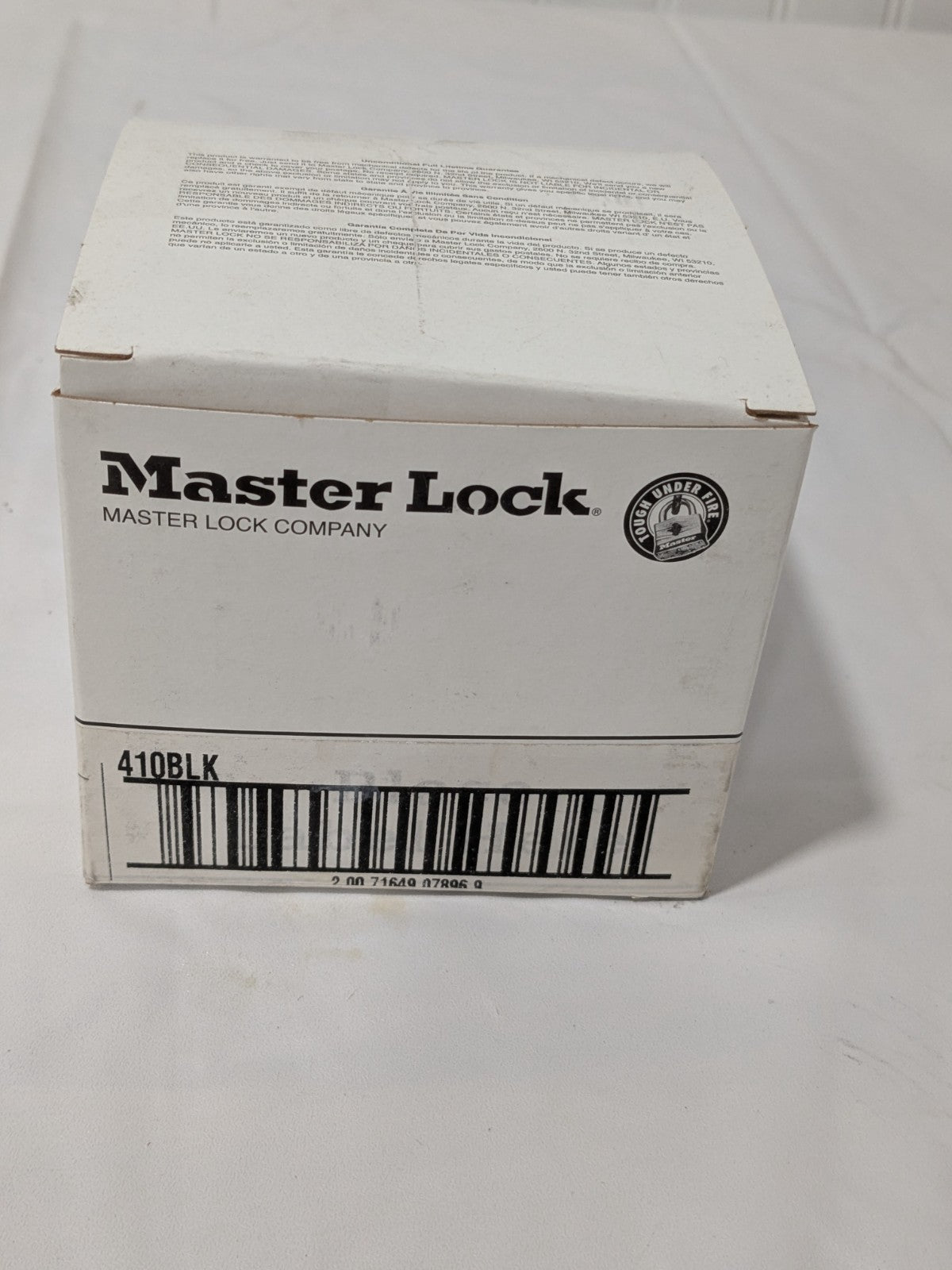 Master Lock Padlock: Keyed Different, Steel Shackle, Black Box of 6 410BLK