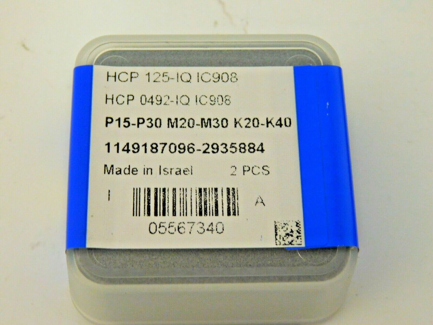Iscar Replaceable Drill Tips 0.492" Diam HCP 125-IQ Grade IC908 Qty 2 55673