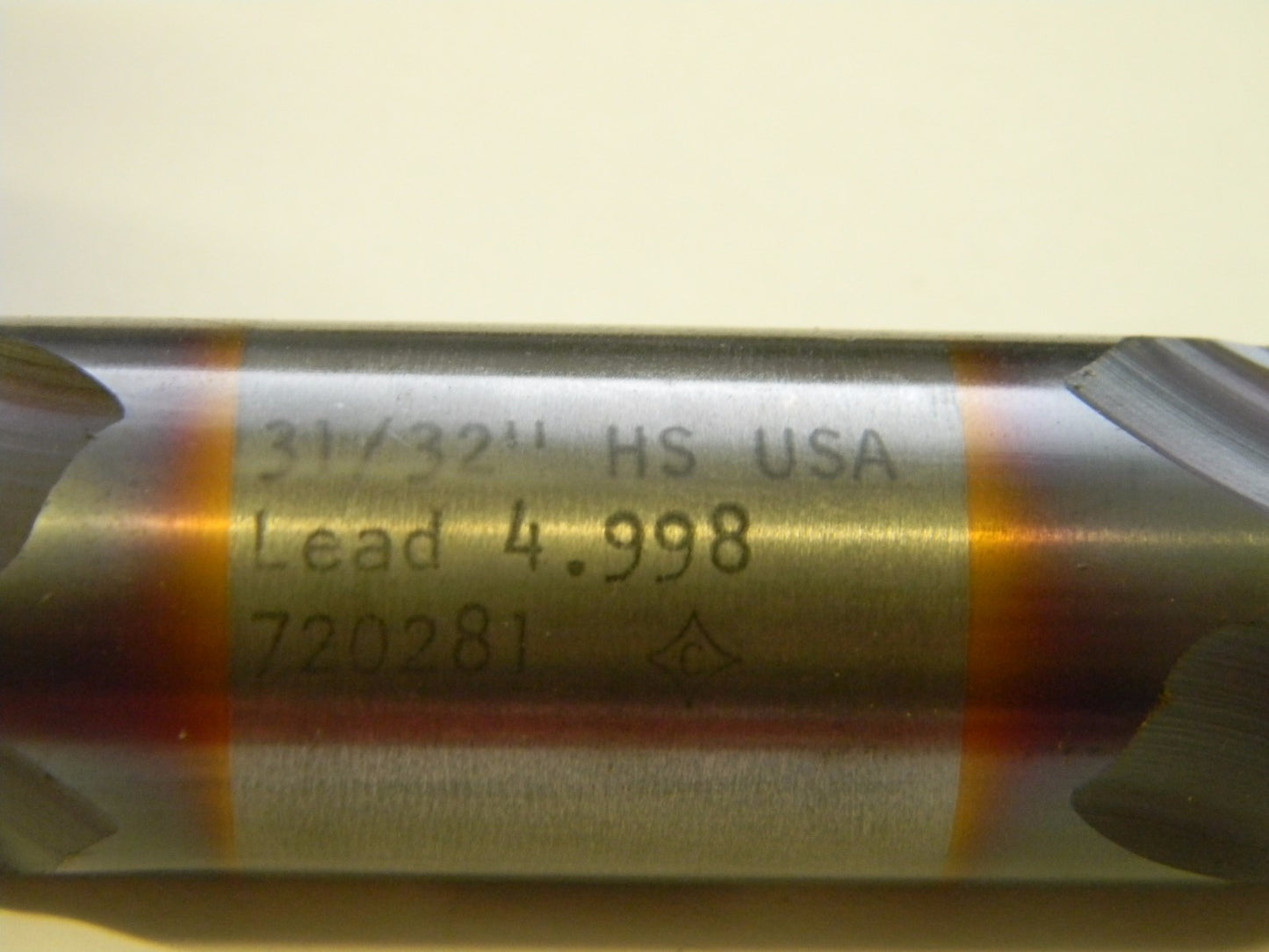 Cleveland Twist Drill HSS Double End Square End Mill 31/32" TiCN C33139