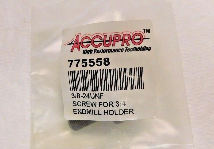 Accupro Screw for 3/4" End Mill Holder 3/8"-24 UNF Qty 3 775558