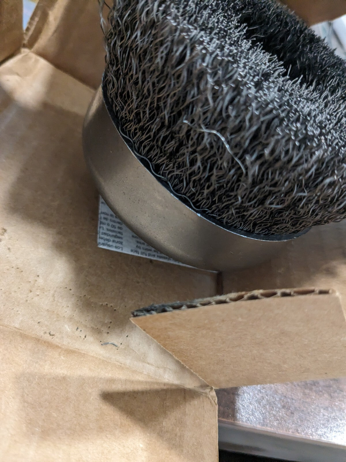 WEILER Cup Brush: 4" Dia, 0.014" Wire Dia, Steel, Crimped 93652