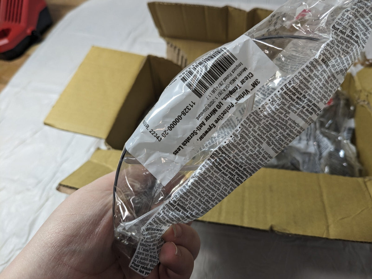 3M Safety Glasses Clear Frame 12pk 11328