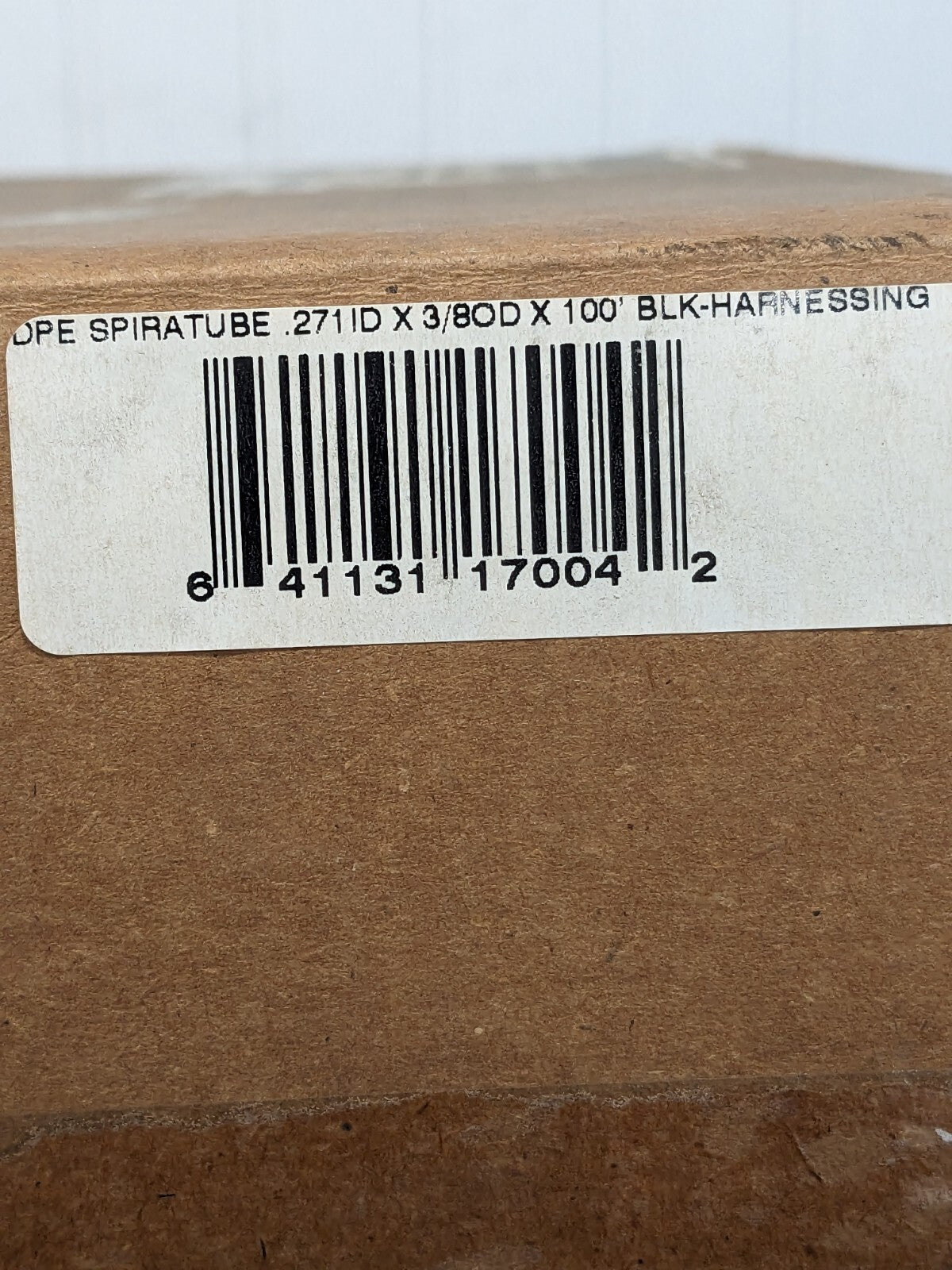 Black MDPE Wire & Hose Harness Cable Sleeve 0.271" ID, 100' Long 17004