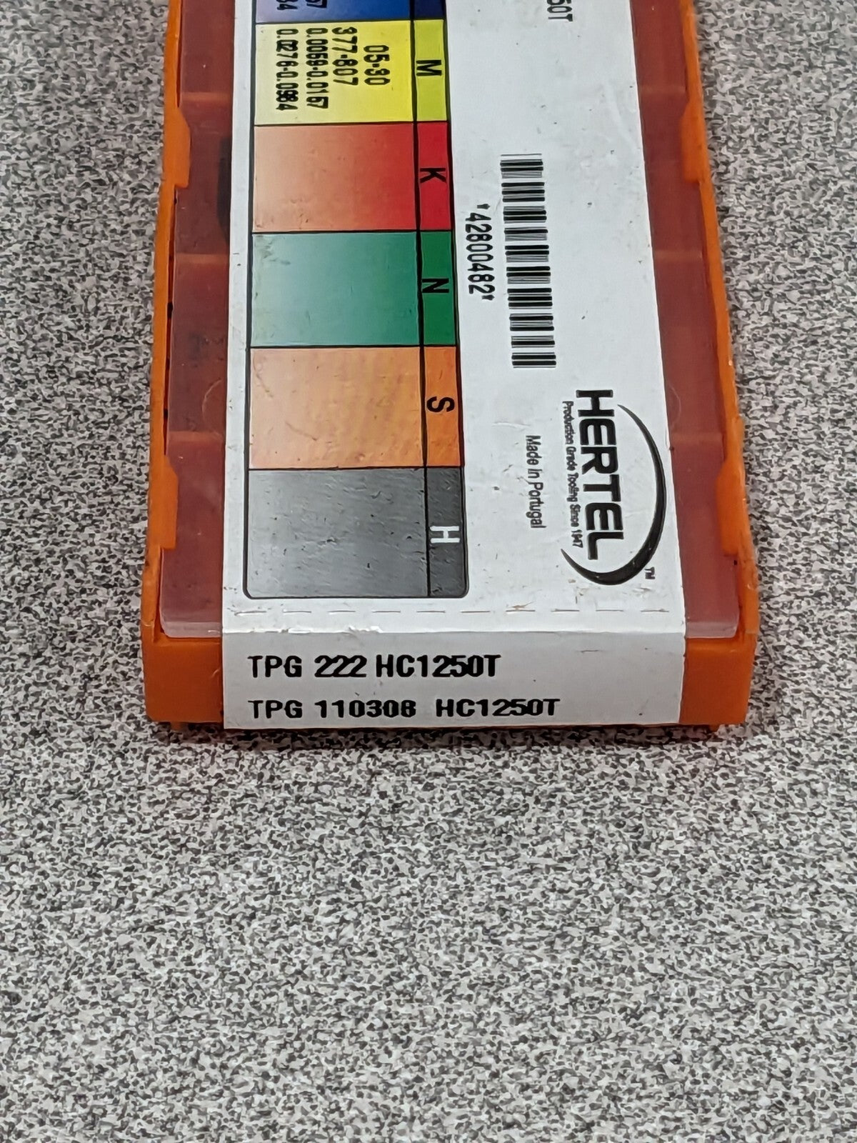 HERTEL Turning Insert: TPG222 HC1250T, Solid Carbide Qty 10 42800482