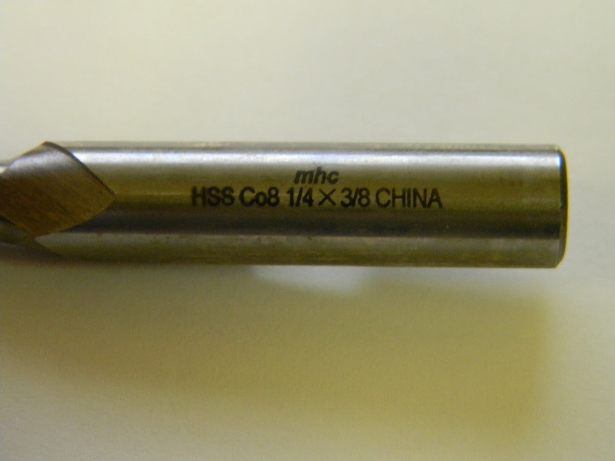 MHC 1/4" X 3/8" X 5/16" LC 3FL Cobalt C/C Roughing End Mills QTY 3 01896141