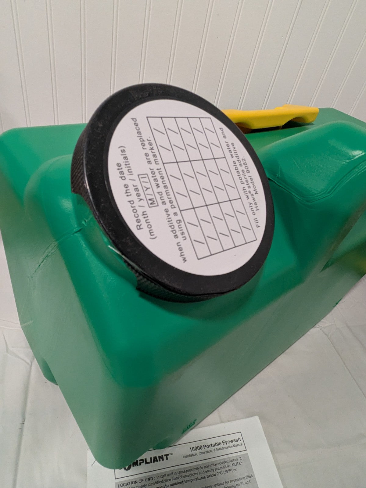 Haws Portable Eyewash, Gravity-Fed, 9 gal. Capacity, Meets ANSI Z358.1 16000